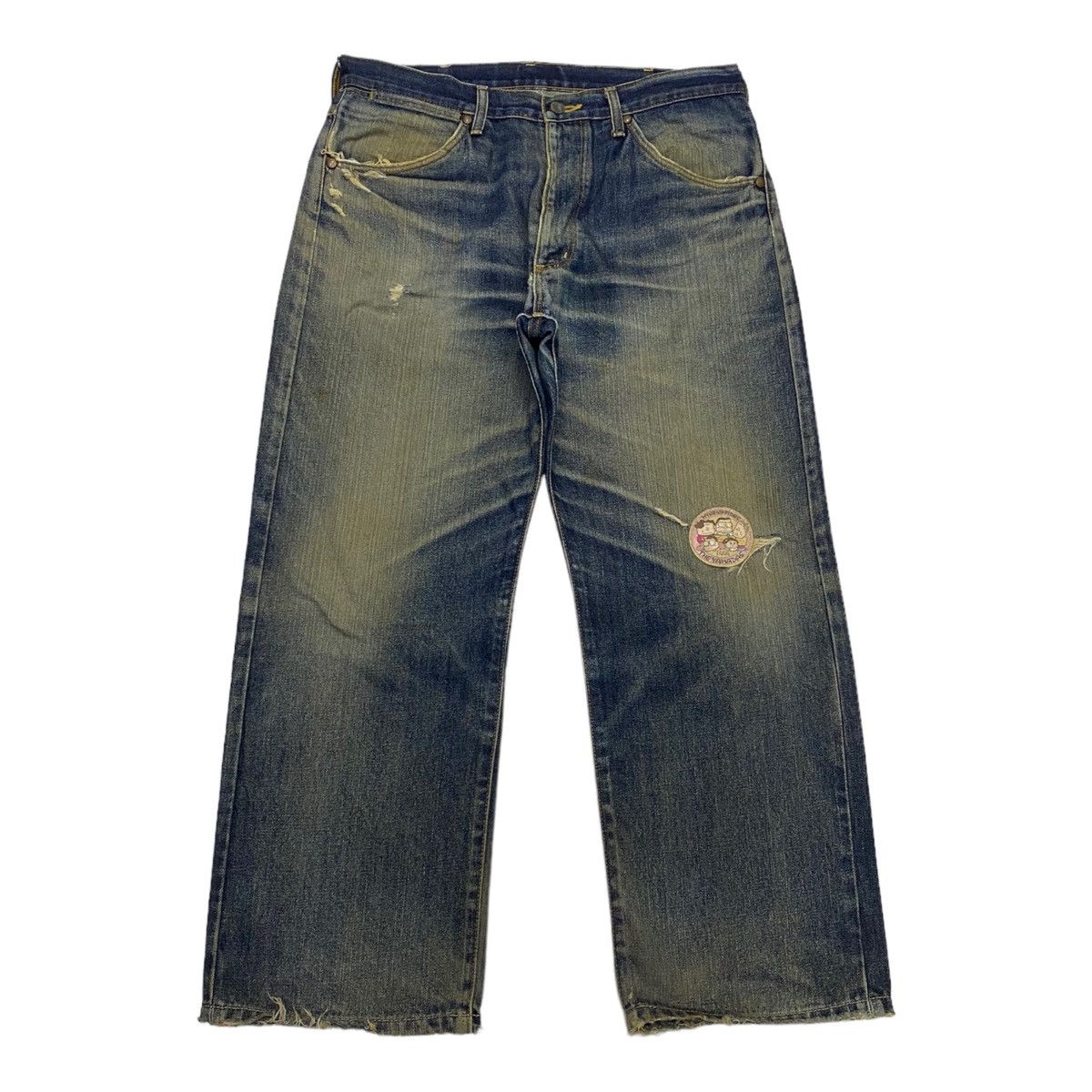 Vintage WRANGLER X MY NEIGHBORS THE YAMADAS CUSTOM DENIM PANTS Size US 35 - 1 Thumbnail