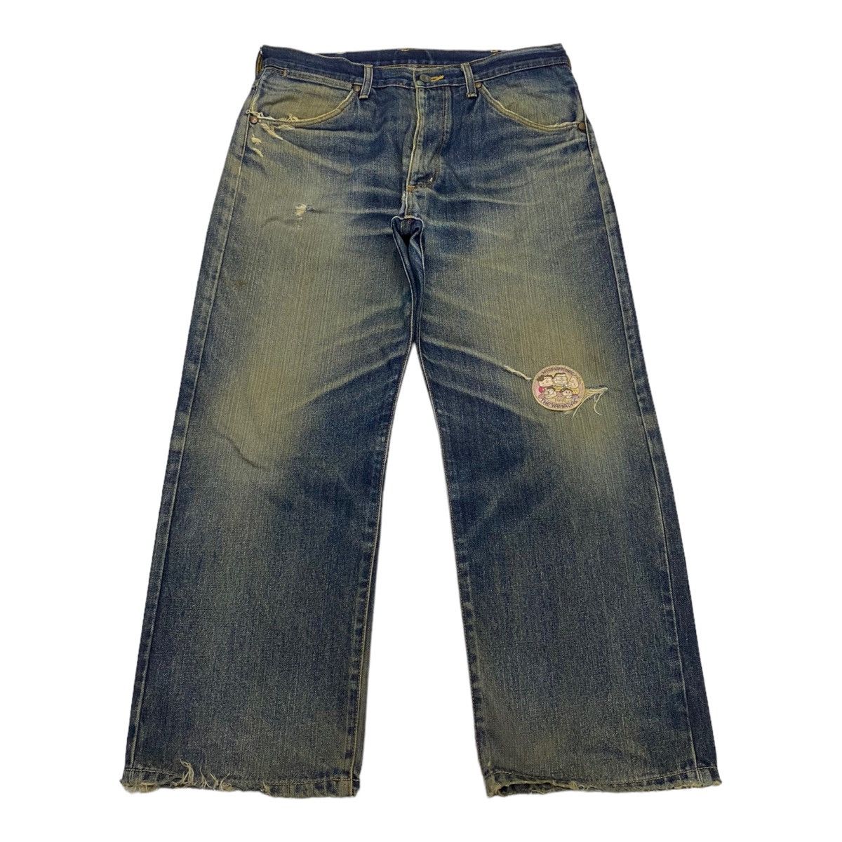 Vintage WRANGLER X MY NEIGHBORS THE YAMADAS CUSTOM DENIM PANTS Size US 35 - 6 Thumbnail