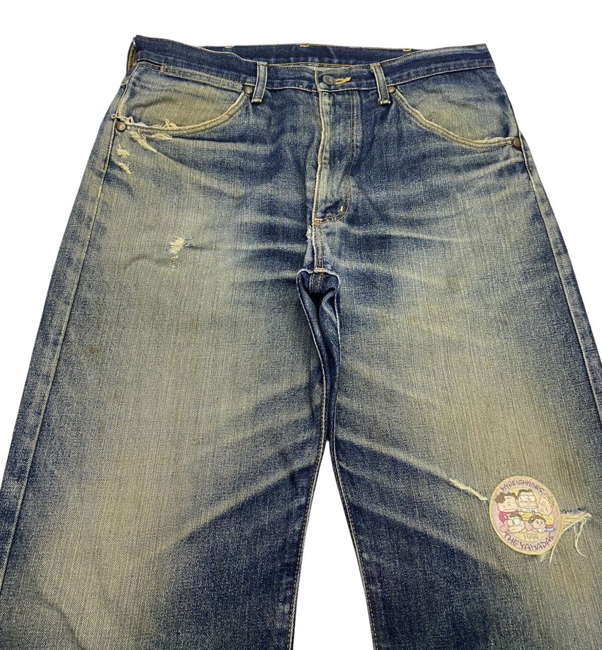 Vintage WRANGLER X MY NEIGHBORS THE YAMADAS CUSTOM DENIM PANTS Size US 35 - 3 Thumbnail