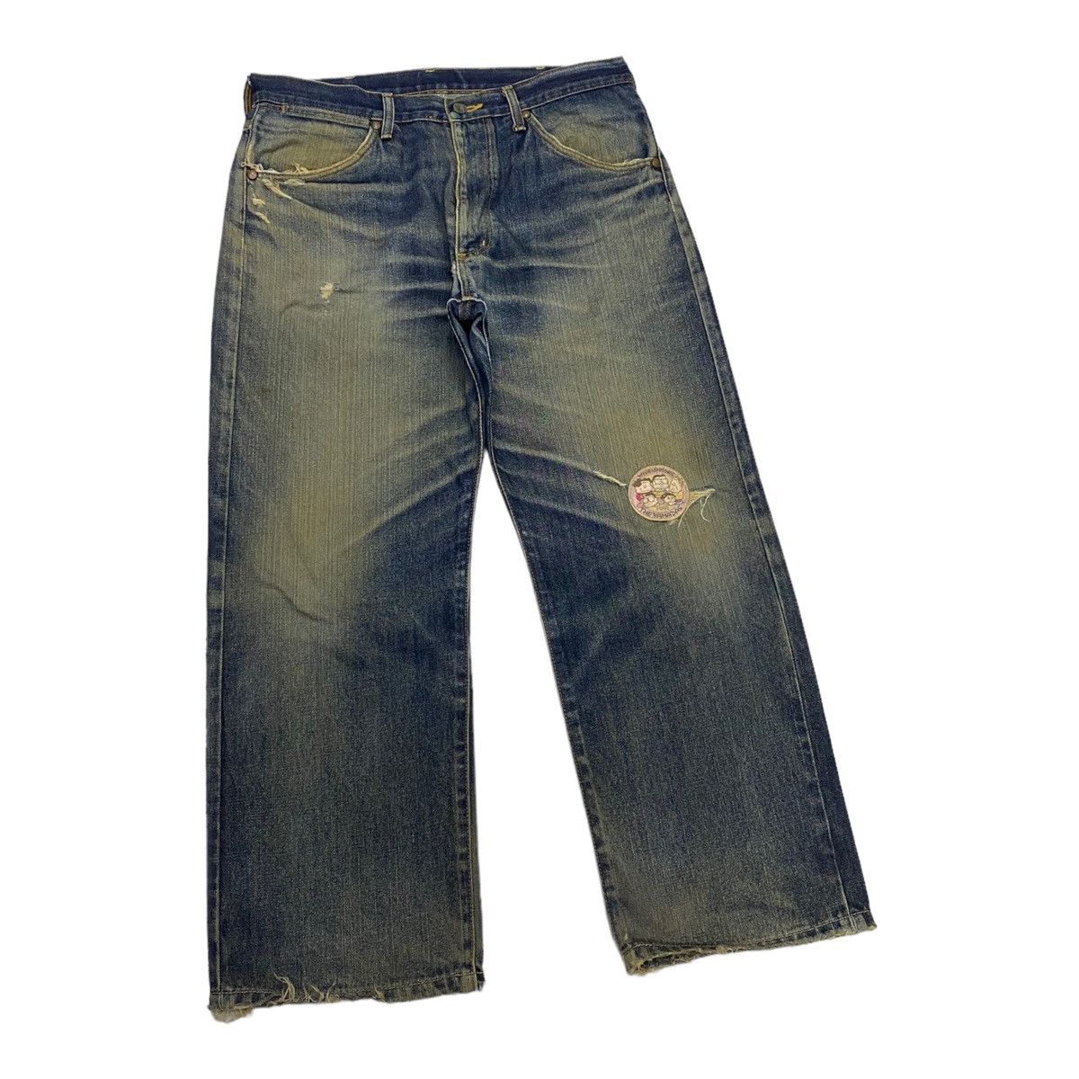 Vintage WRANGLER X MY NEIGHBORS THE YAMADAS CUSTOM DENIM PANTS Size US 35 - 8 Thumbnail