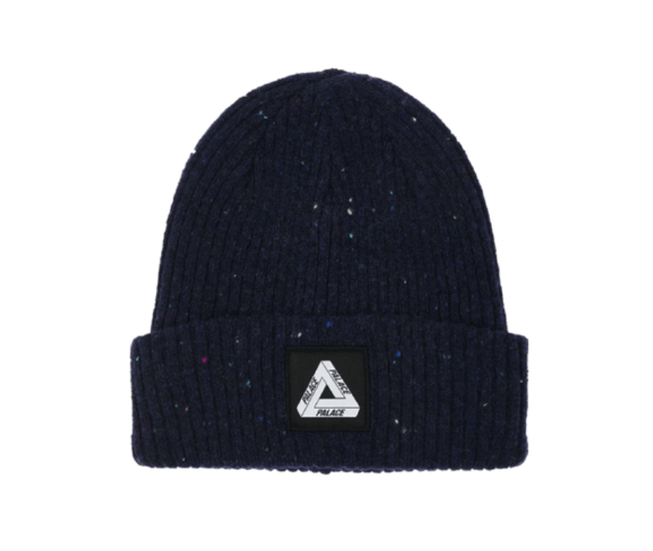 image of Palace Nepped Tri-Ferg Patch Beanie Navy, Men's