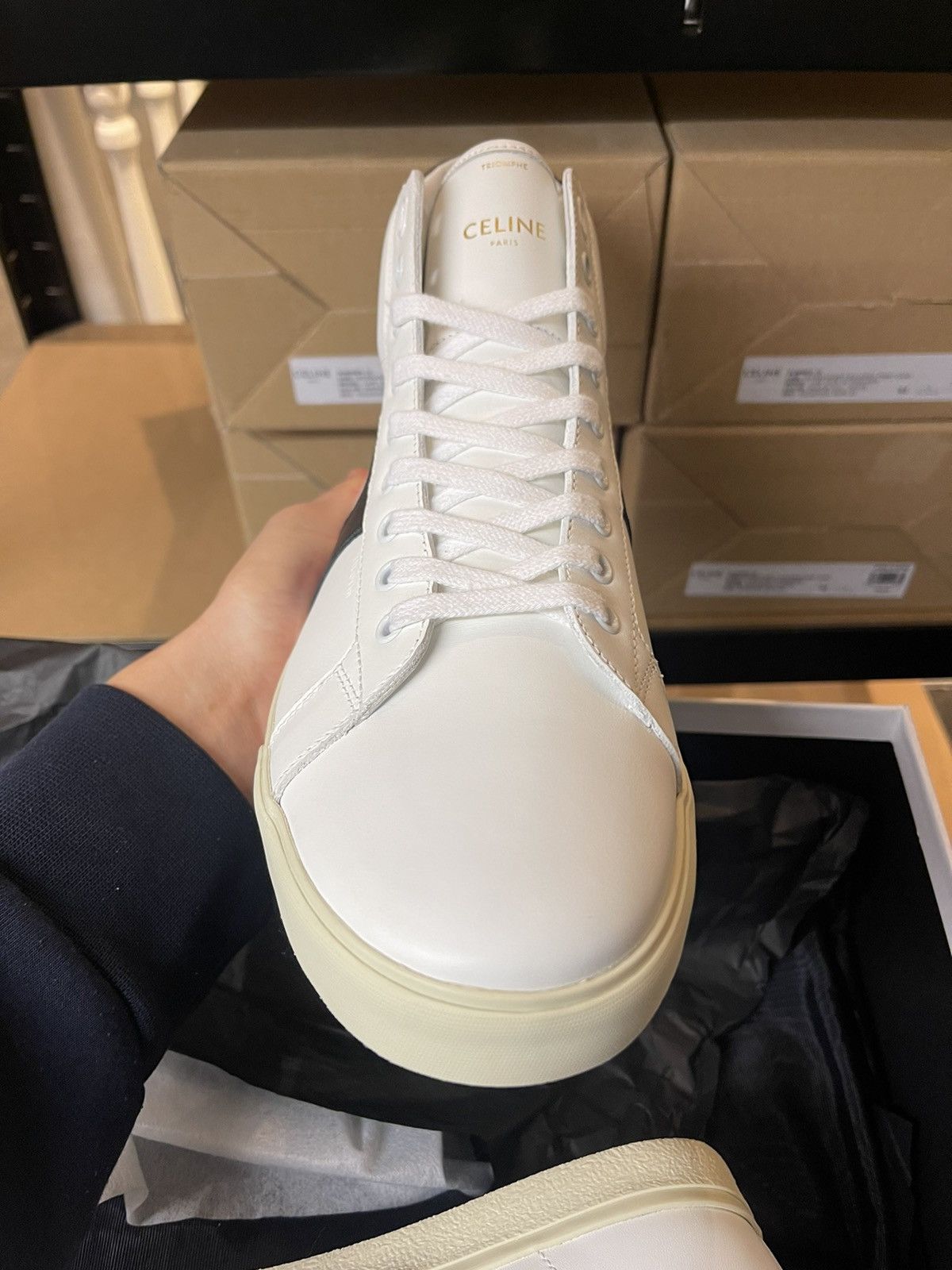 Celine Mid Lace Up Sneakers
