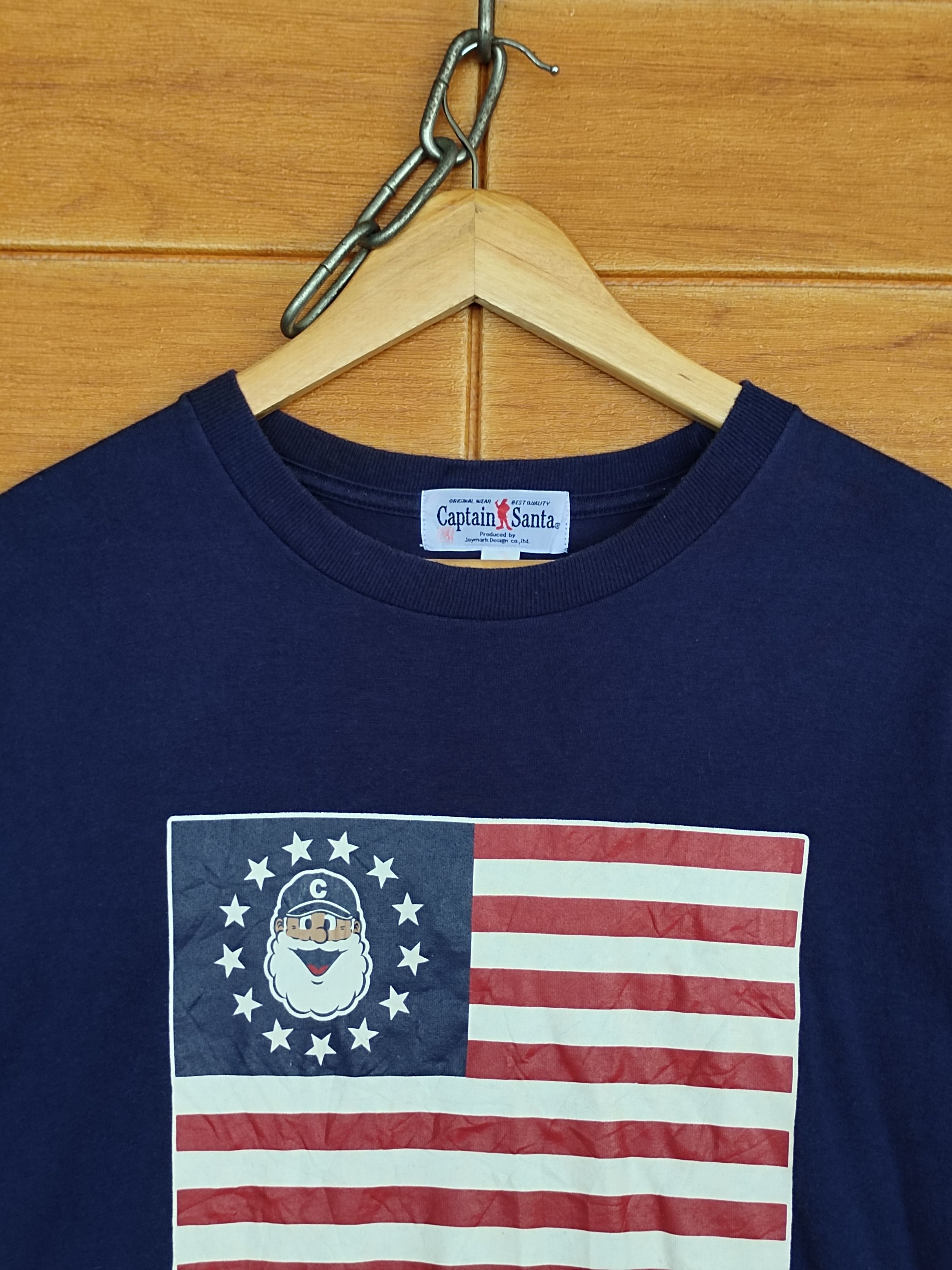 Vintage Vintage Captain Santa Club America Flag T-Shirt Size US M / EU 48-50 / 2 - 4 Thumbnail
