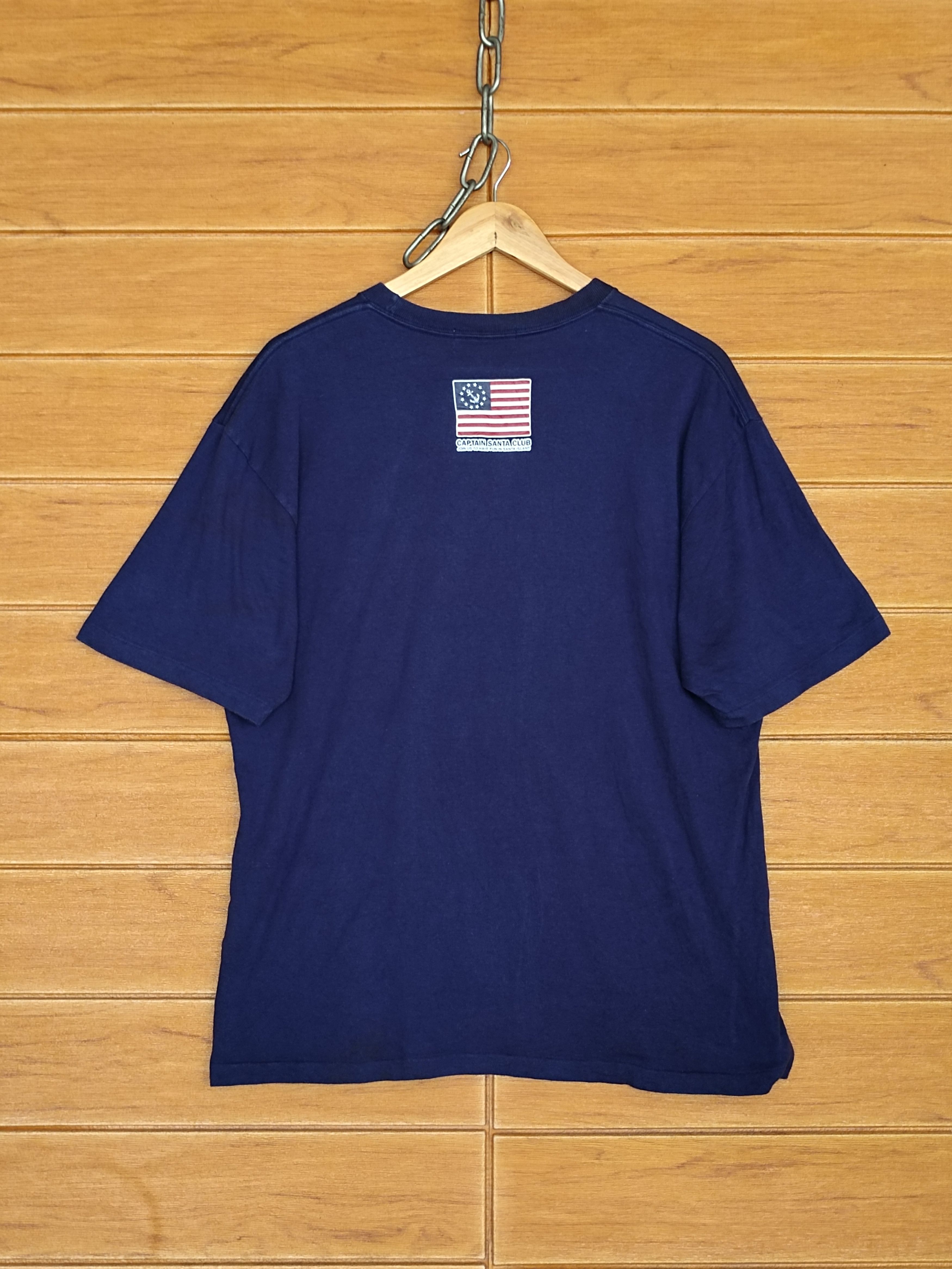 Vintage Vintage Captain Santa Club America Flag T-Shirt Size US M / EU 48-50 / 2 - 9 Thumbnail
