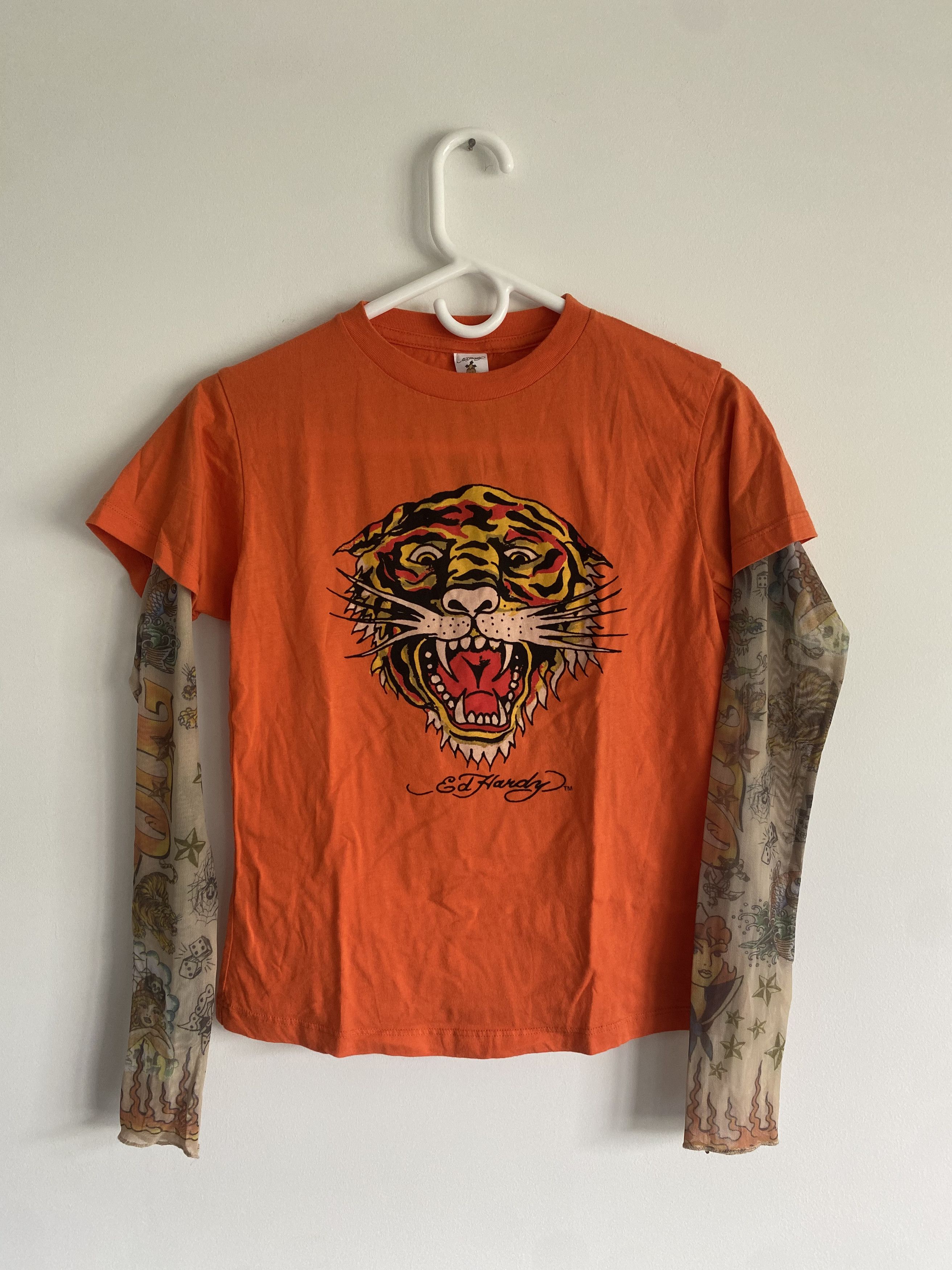 Ed Hardy Mesh 'Tattoo Sleeve' Tee Grailed