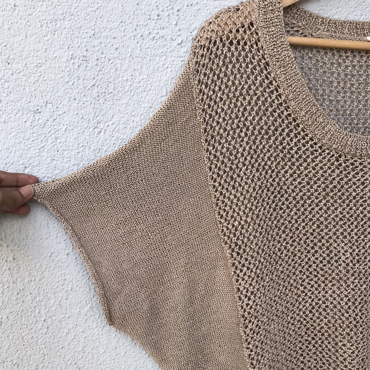 Japanese Brand Vintage Amourire Knit Mesh Crop Baggy Knitwear Size US L / EU 52-54 / 3 - 4 Thumbnail