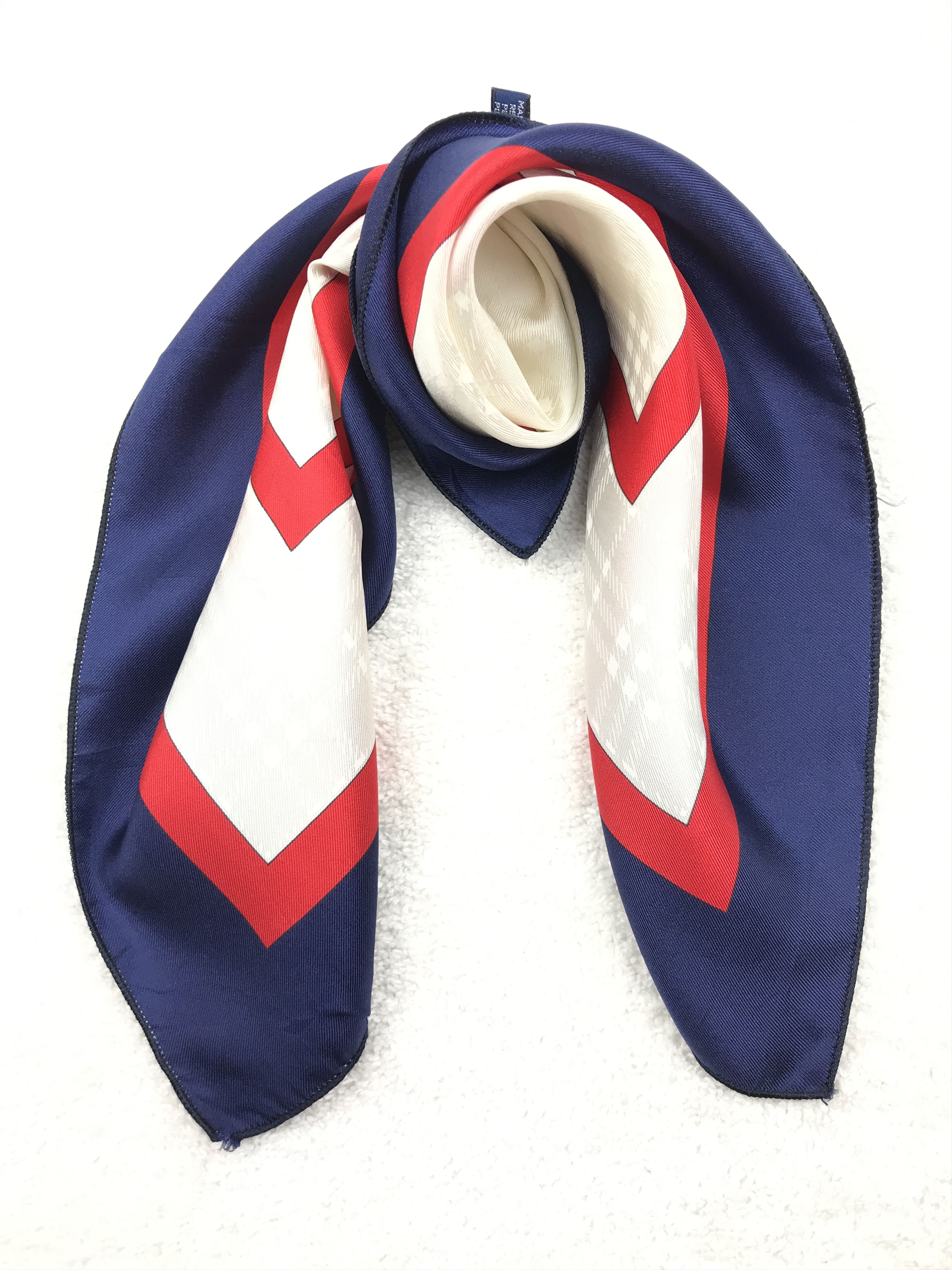 Vintage Burberry silk scarf society hair accessories