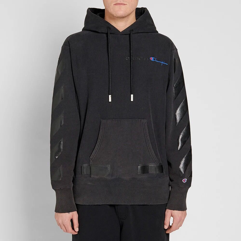 Hoodie off white online x champion