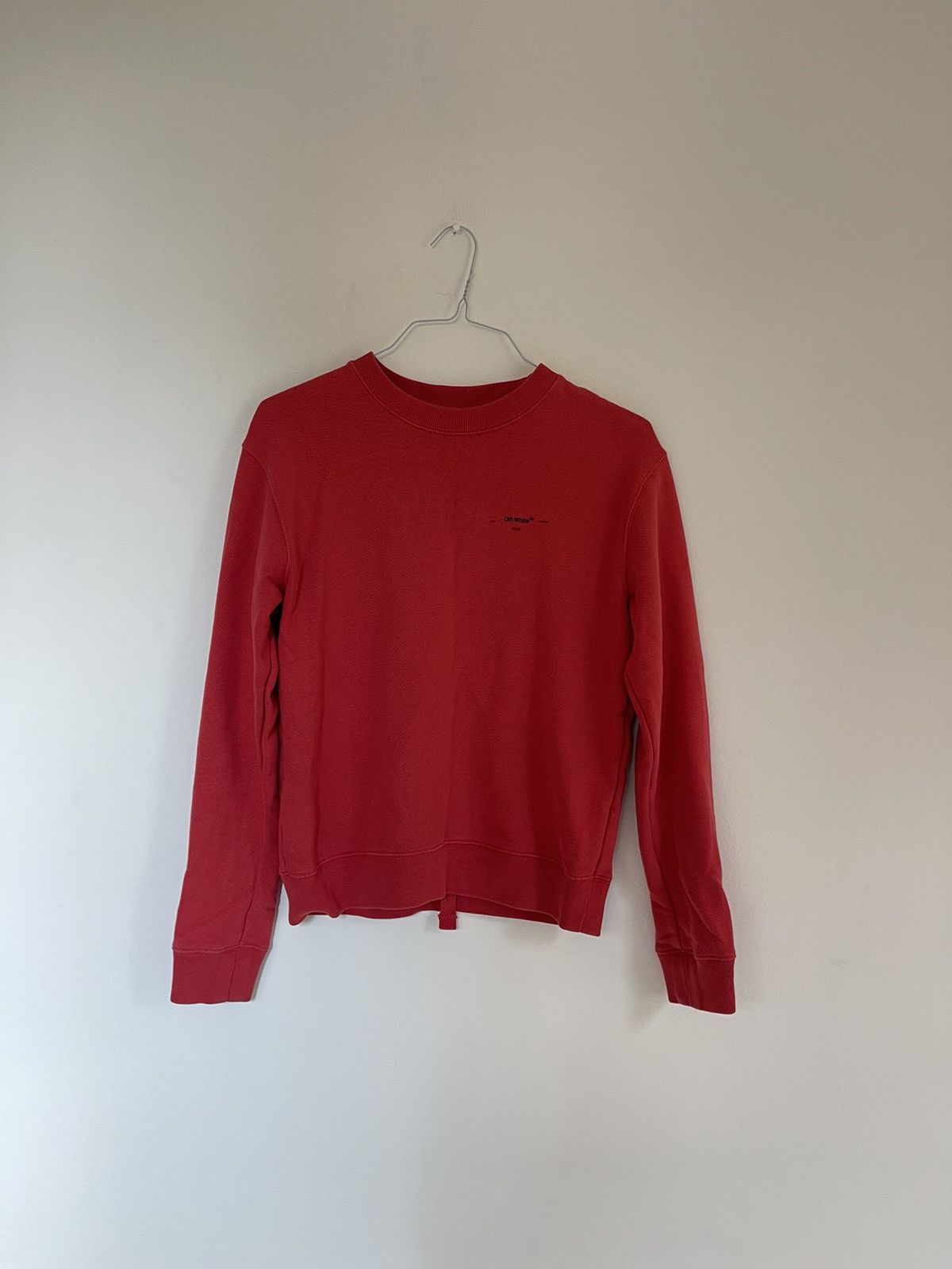 Off white red Logo crewneck