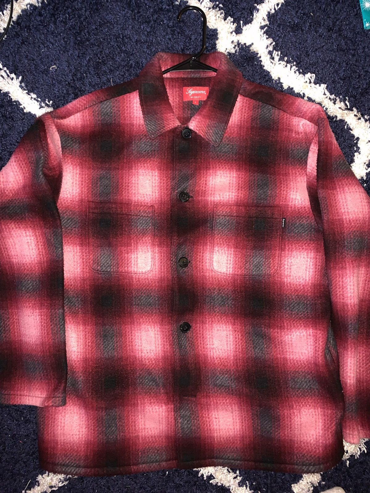 Supreme Shadow Plaid Fleece Shirt Lサイズ
