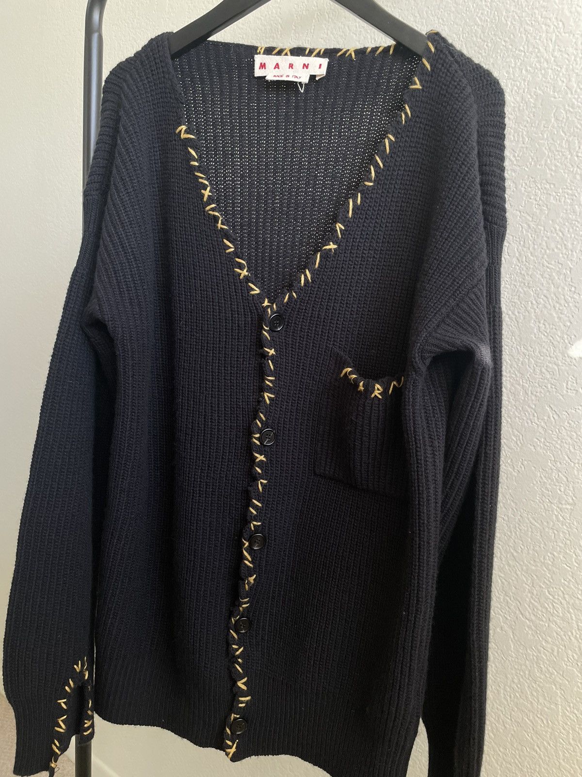 Marni Marni Hand knit logo cardigan Size US M / EU 48-50 / 2 - 3 Thumbnail