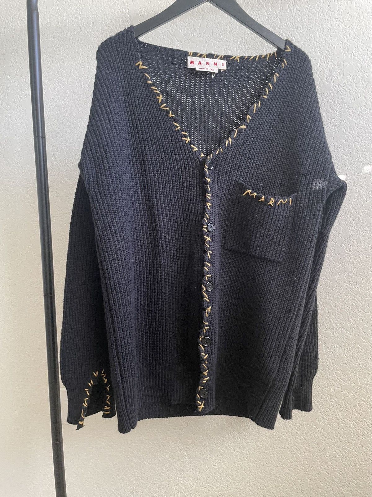 Marni Marni Hand knit logo cardigan Size US M / EU 48-50 / 2 - 2 Thumbnail