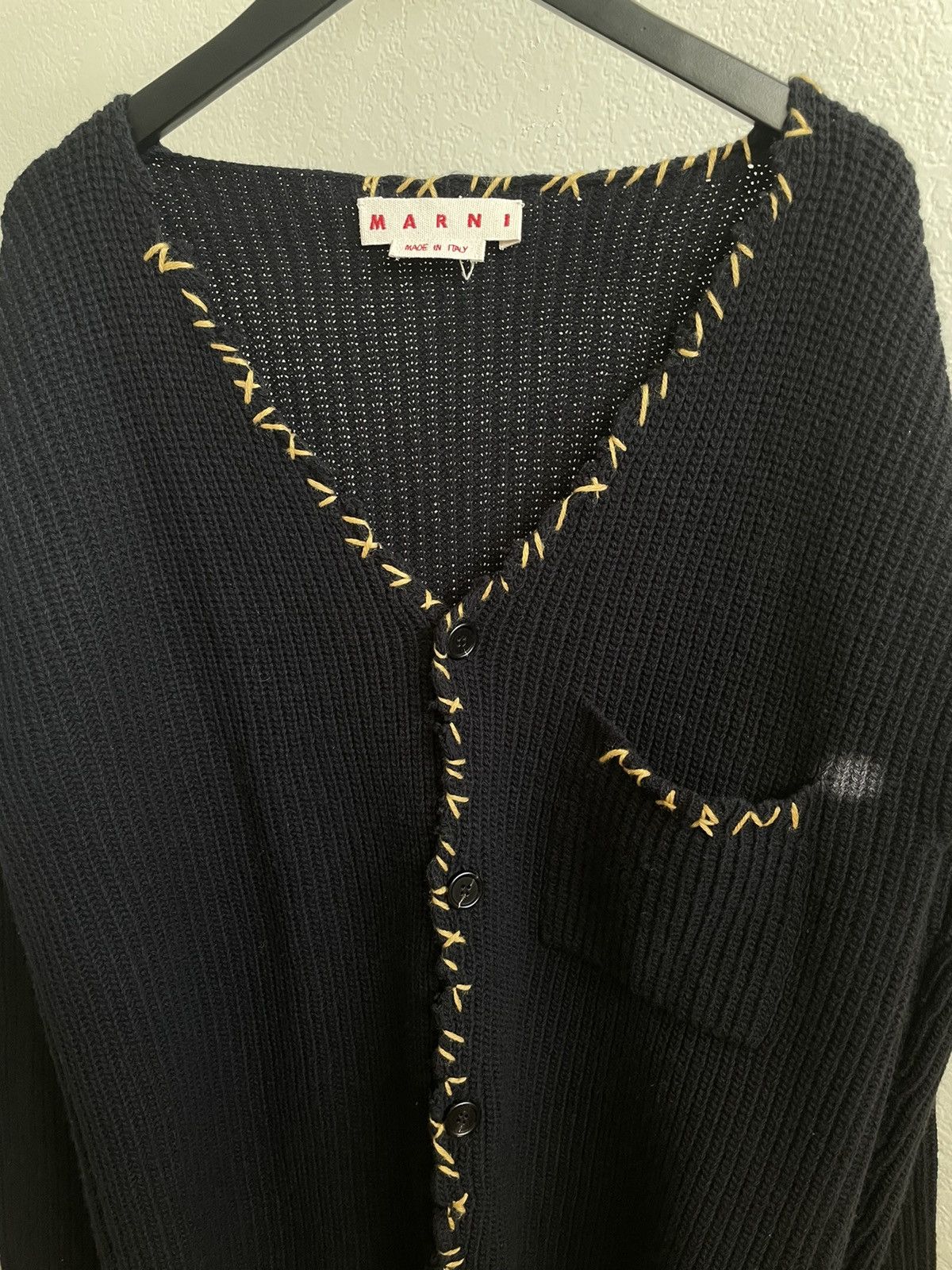 Marni Marni Hand knit logo cardigan Size US M / EU 48-50 / 2 - 1 Thumbnail