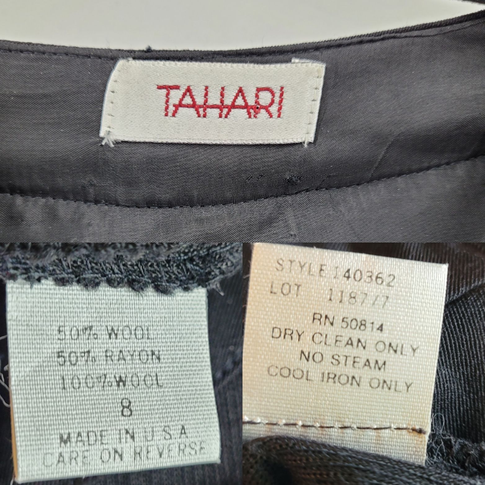 Elie Tahari 80s Tahari Dress Wool Knit Modest Long Sleeve Maxi Black Size M / US 6-8 / IT 42-44 - 3 Thumbnail