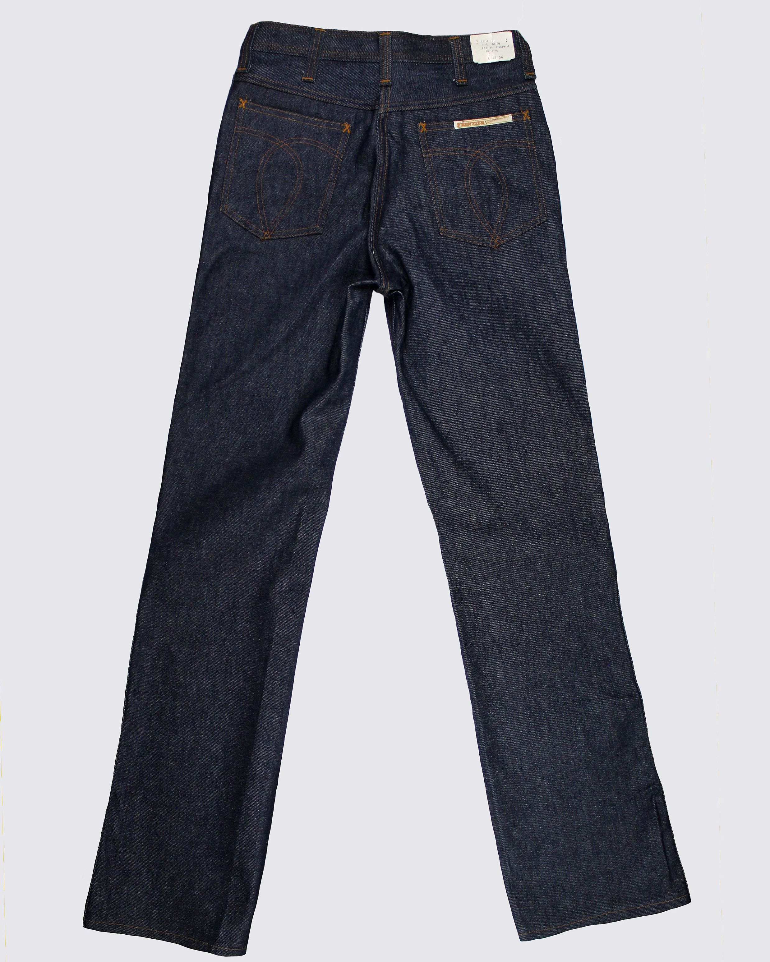 Vintage NOS 70s 80s FRONTIER dark wash bootcut denim jeans DS Size 30" / US 8 / IT 44 - 7 Thumbnail