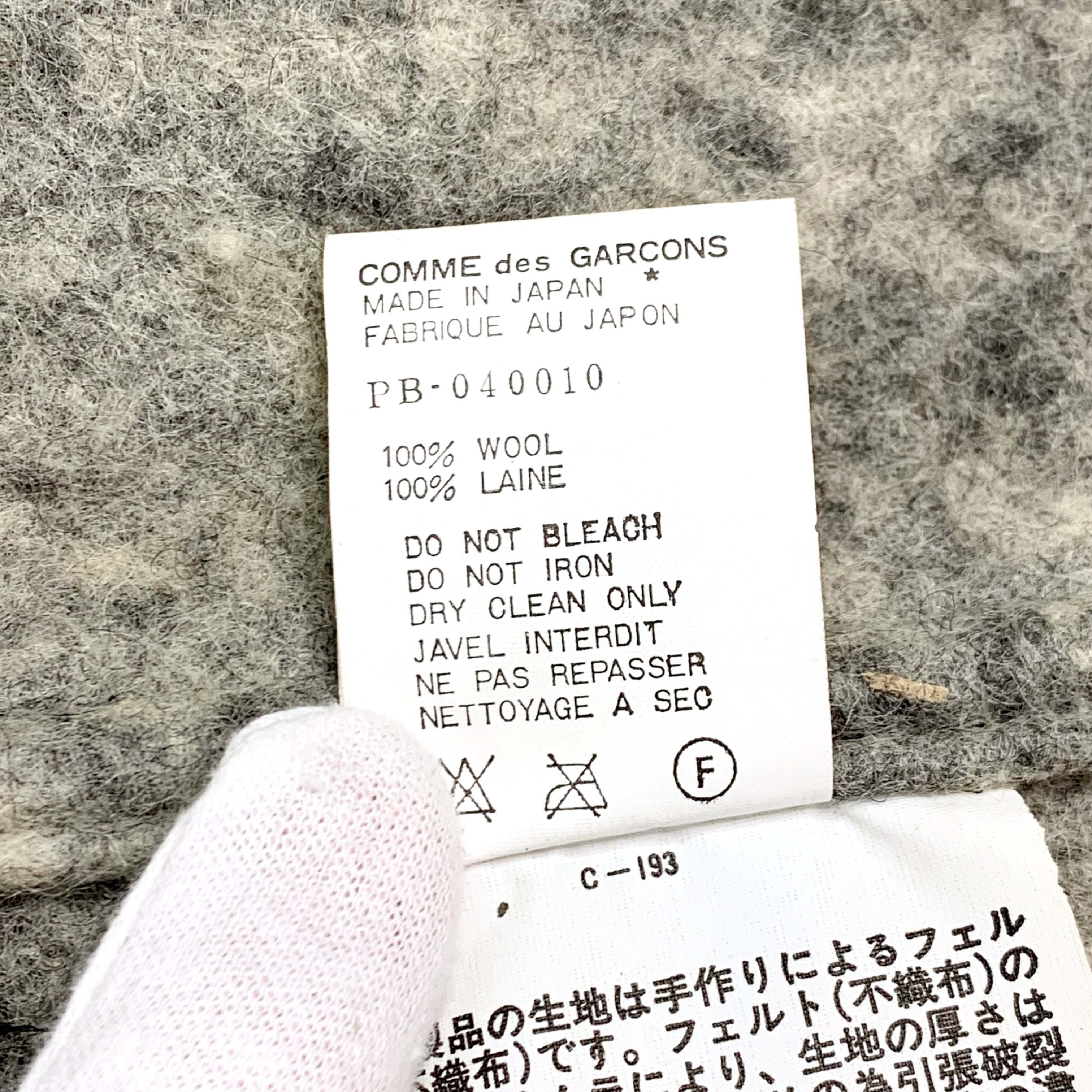 Comme des Garcons × Comme des Garcons Homme × Comme des Garcons Homme Plus AW95 Numbered Oversized Pressed Wool Felt Set Size 52R - 7 Thumbnail