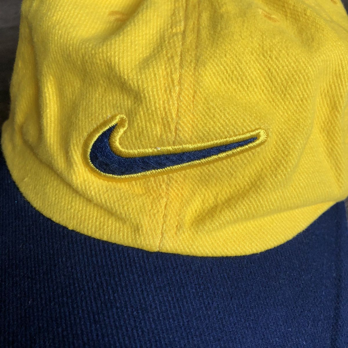 Nike Vintage 2000s Nike Swoosh Basic Logo Baseball Cap Hat Yellow Size ONE SIZE - 2 Thumbnail