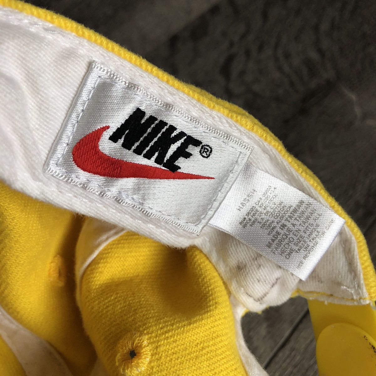 Nike Vintage 2000s Nike Swoosh Basic Logo Baseball Cap Hat Yellow Size ONE SIZE - 6 Thumbnail