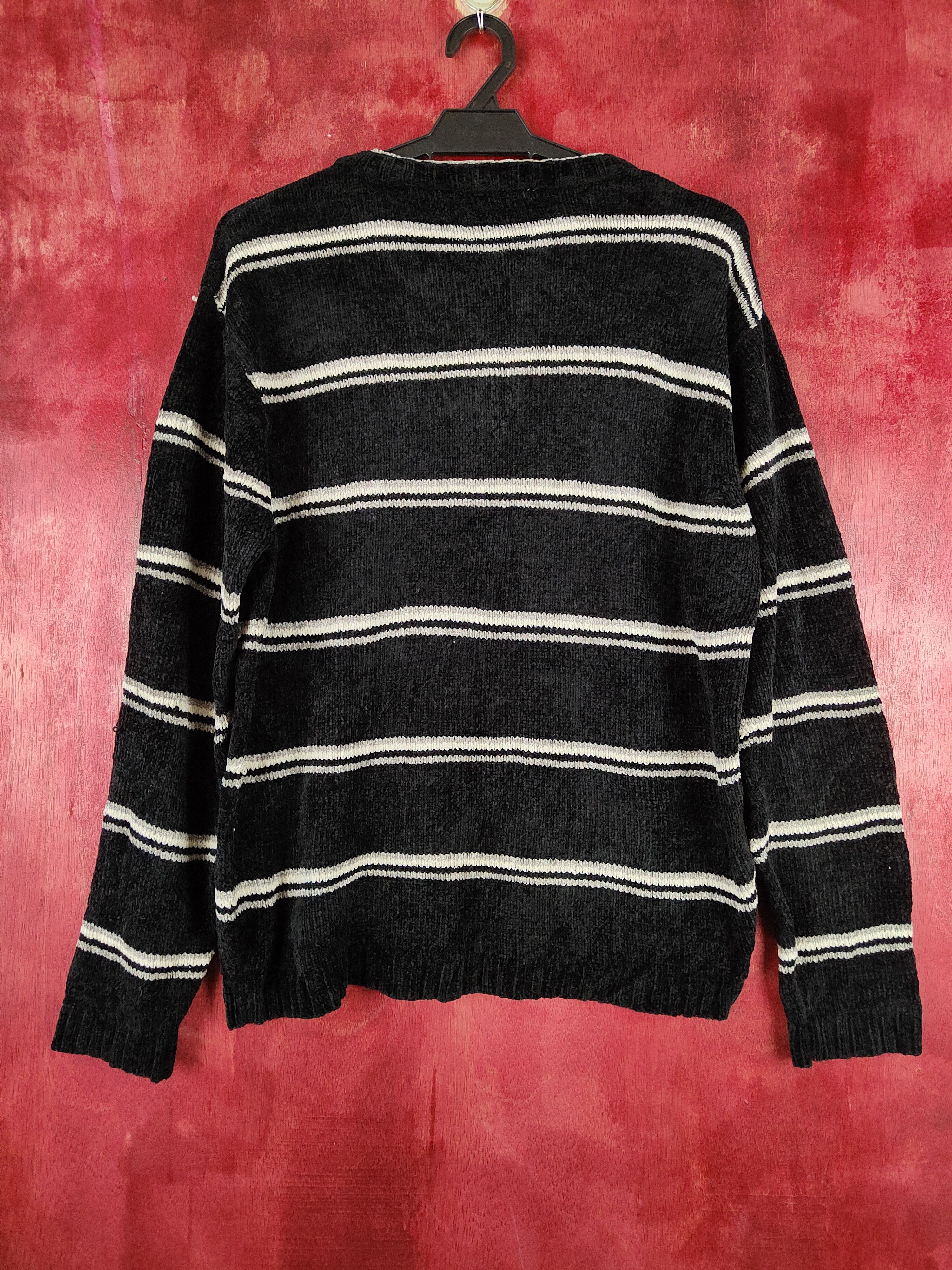 Japanese Brand Thruxton Black stripe sweatshirt Knitwear #S329 Size US M / EU 48-50 / 2 - 5 Thumbnail
