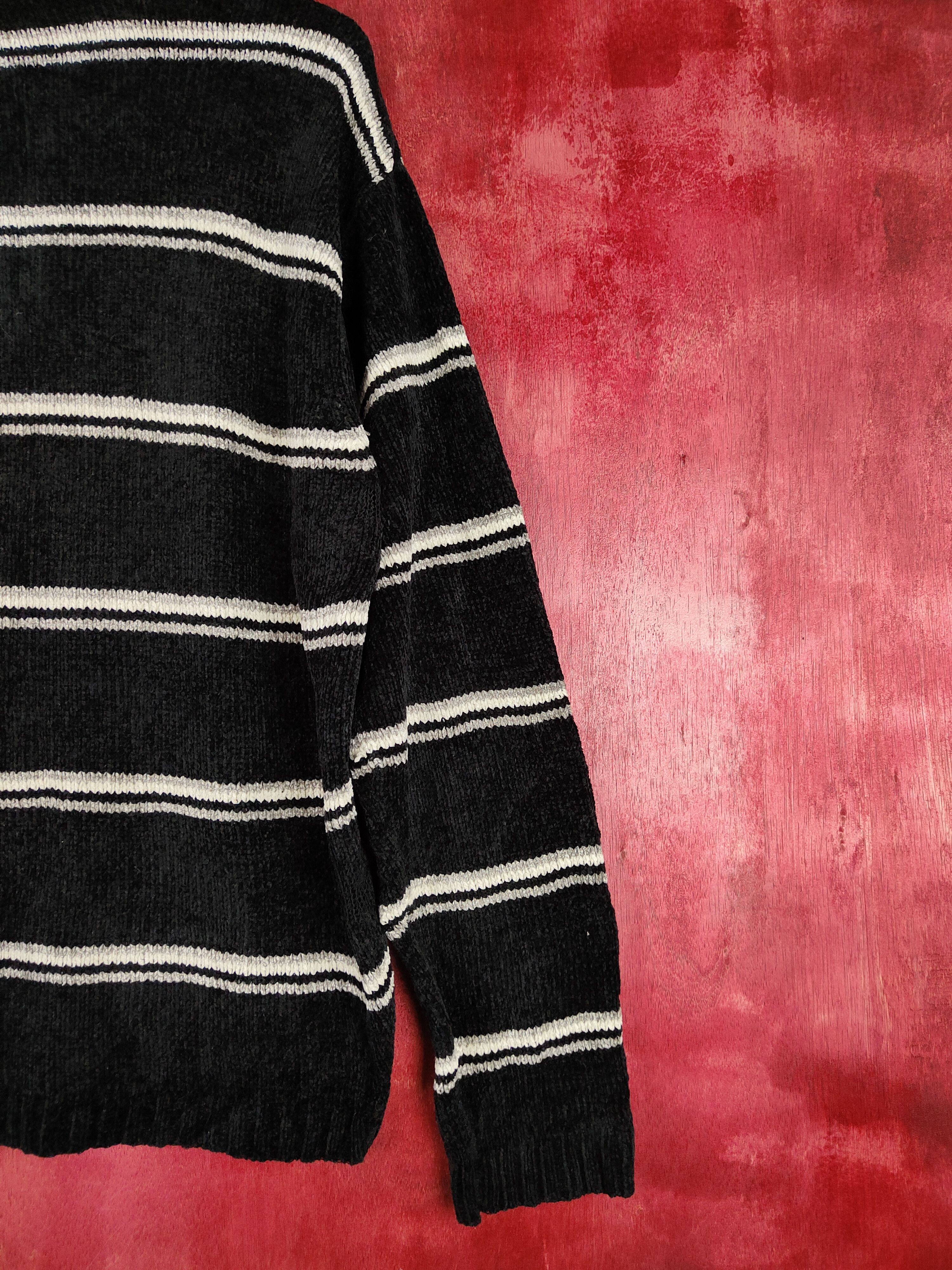 Japanese Brand Thruxton Black stripe sweatshirt Knitwear #S329 Size US M / EU 48-50 / 2 - 7 Thumbnail