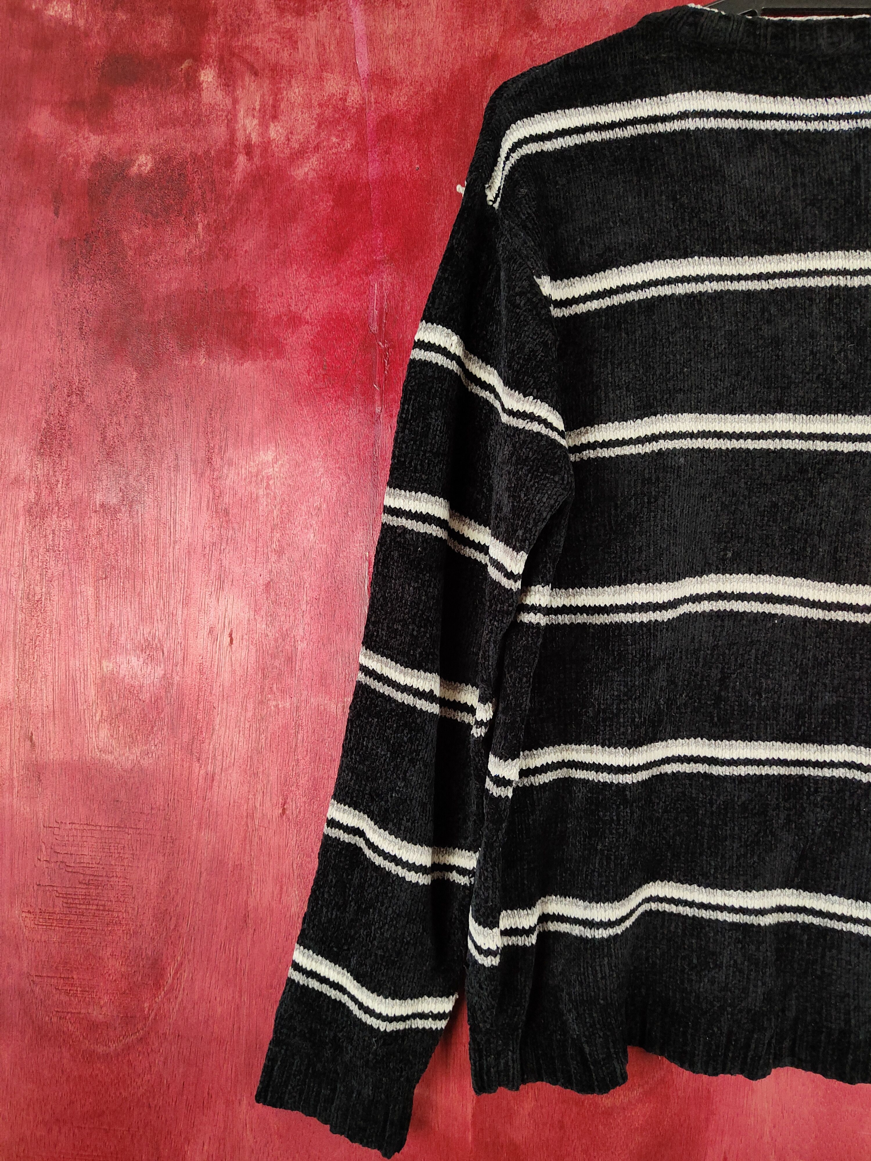 Japanese Brand Thruxton Black stripe sweatshirt Knitwear #S329 Size US M / EU 48-50 / 2 - 6 Thumbnail