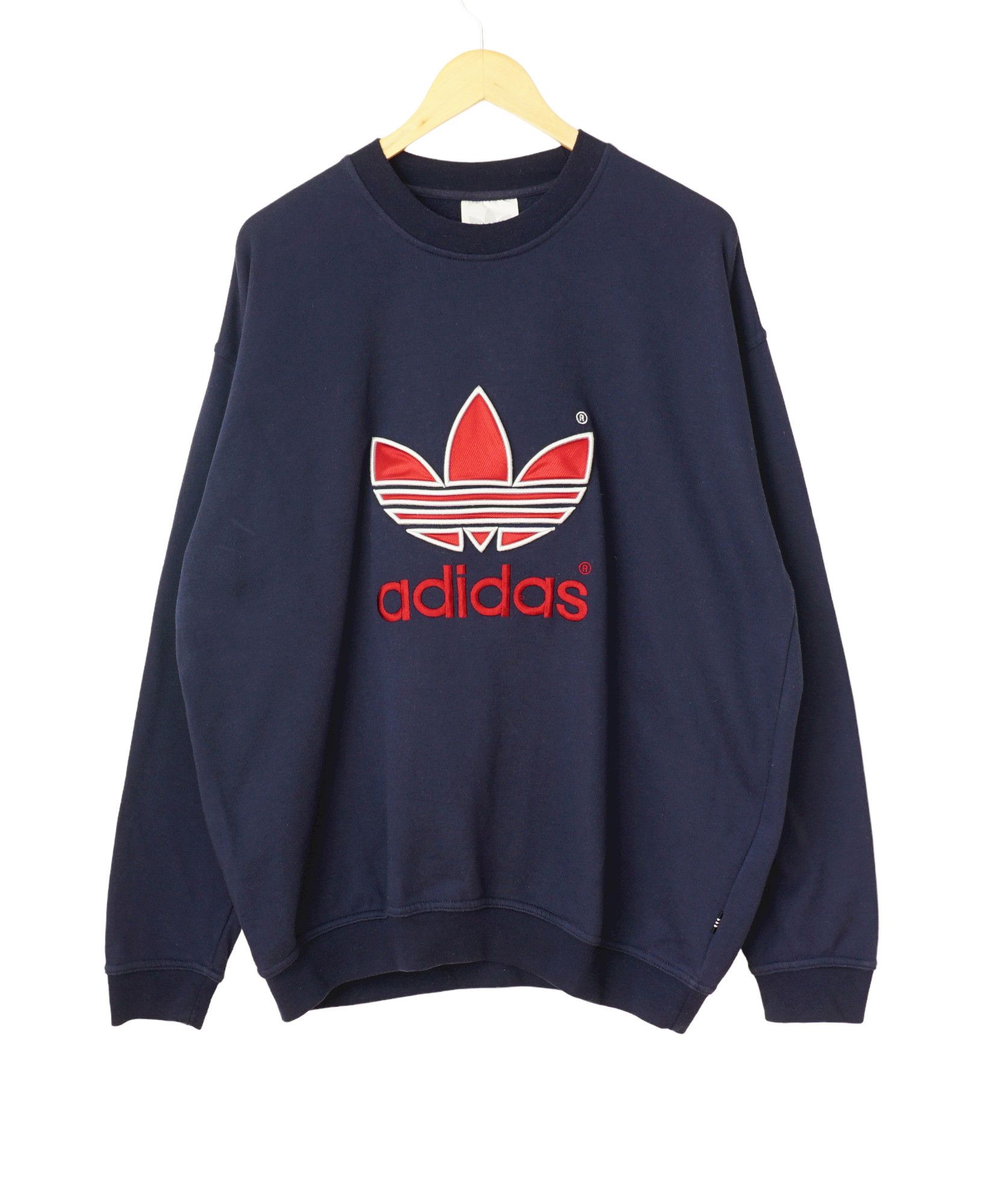 Adidas Adidas Originals Big Trefoil Logo Vintage 90s Sweatshirt Size US L / EU 52-54 / 3 - 1 Thumbnail