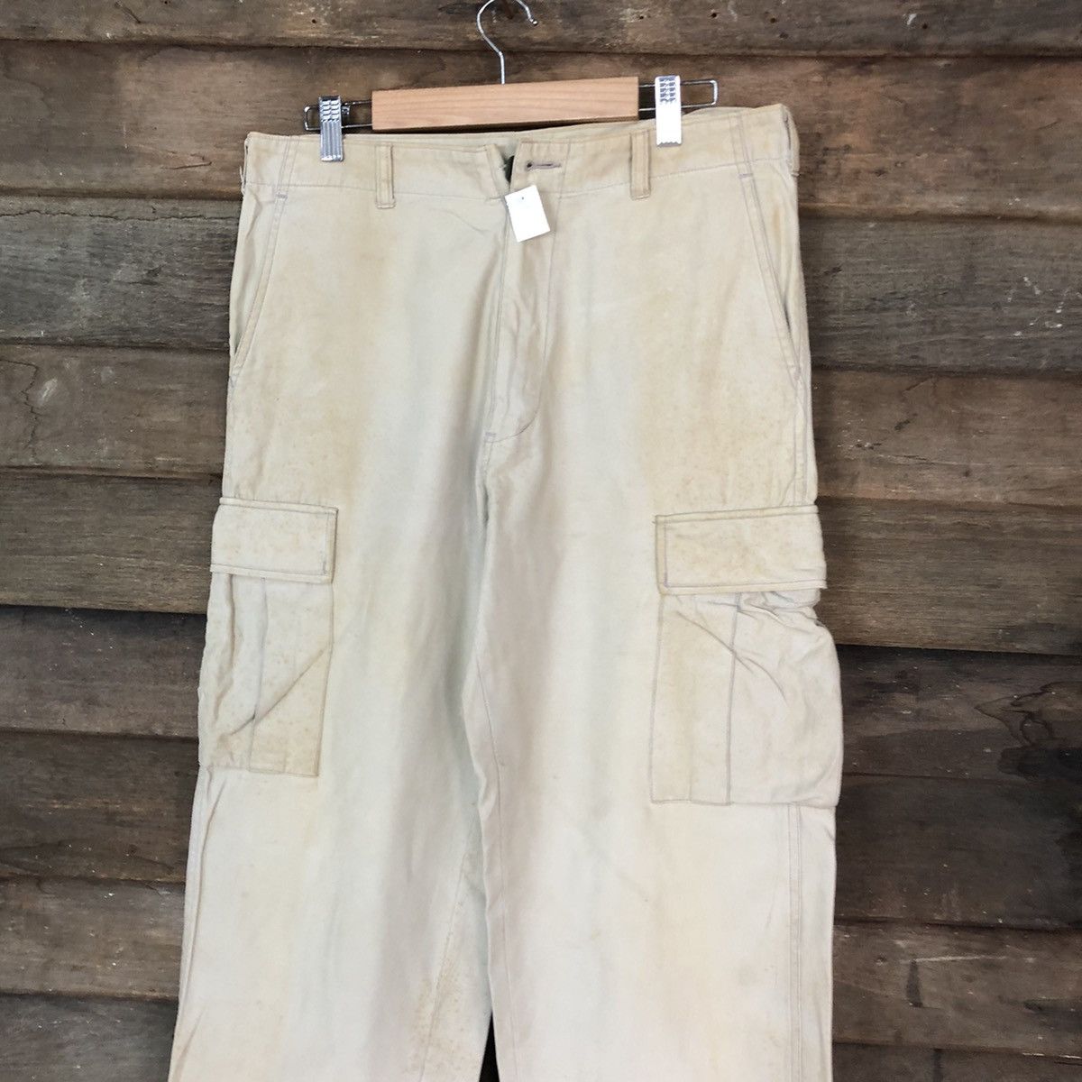 Japanese Brand Japanese Brand dirty utility Brown Cargo Pants #4615 Size US 31 - 2 Thumbnail