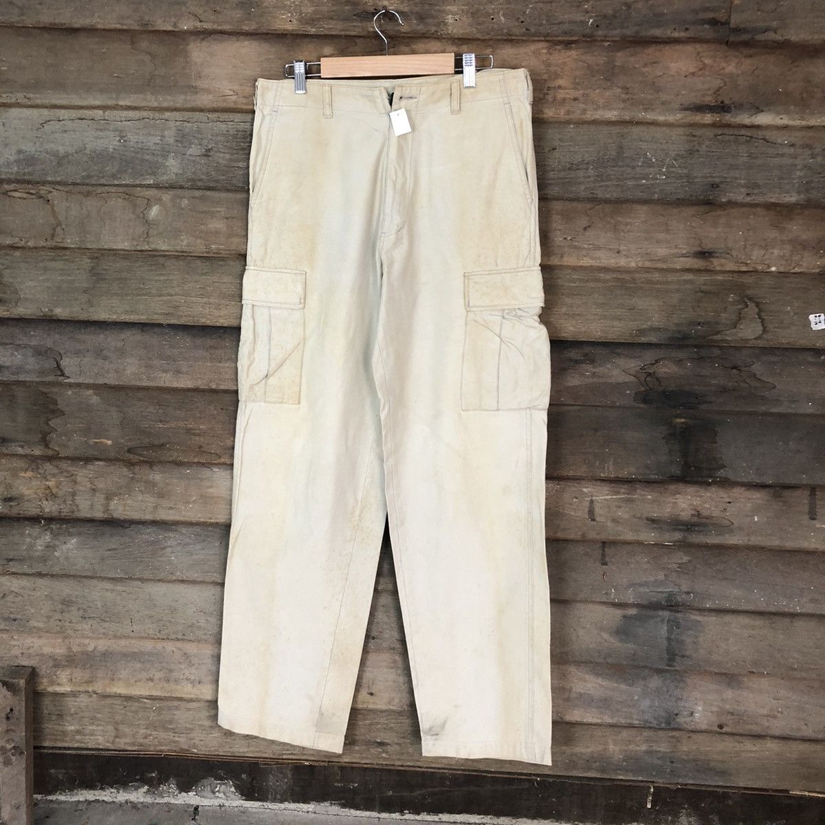 Japanese Brand Japanese Brand dirty utility Brown Cargo Pants #4615 Size US 31 - 1 Thumbnail
