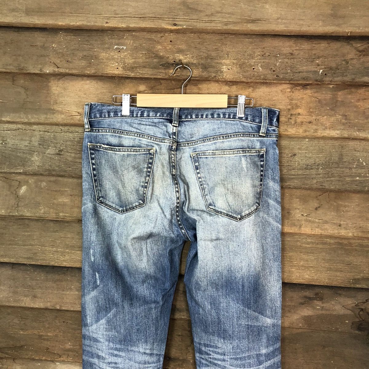 Uniqlo Uniqlo japan ripped distressed patchwork denim Pants #4607 Size US 32 / EU 48 - 12 Thumbnail