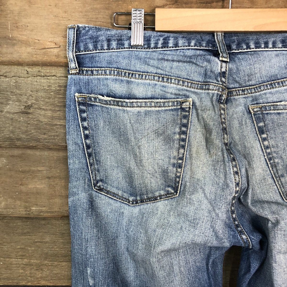 Uniqlo Uniqlo japan ripped distressed patchwork denim Pants #4607 Size US 32 / EU 48 - 14 Thumbnail