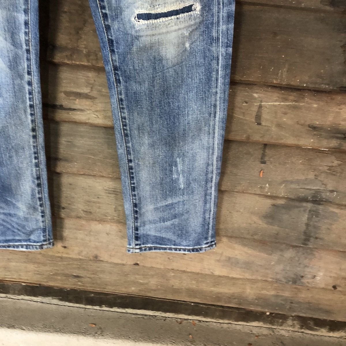 Uniqlo Uniqlo japan ripped distressed patchwork denim Pants #4607 Size US 32 / EU 48 - 9 Thumbnail