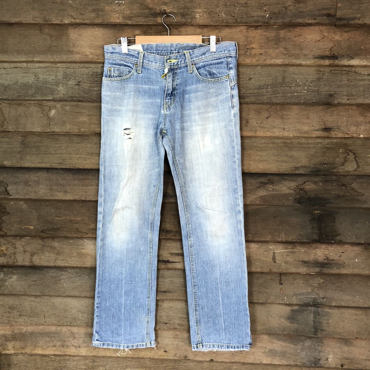 Vintage FR Blue distressed Denim Pants #4608 Size US 29 - 1 Thumbnail