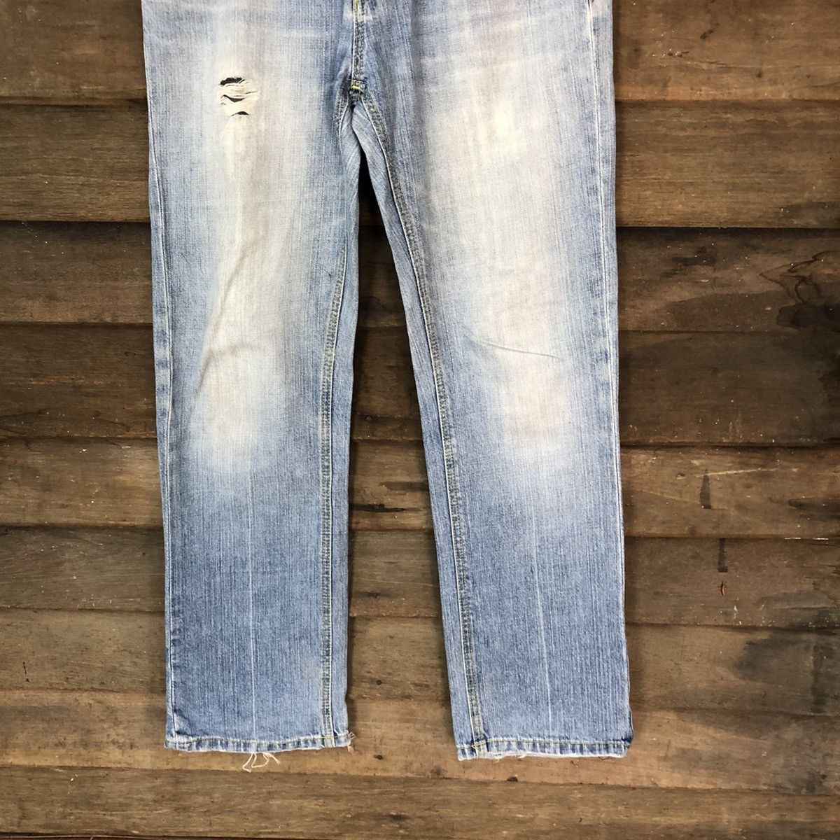 Vintage FR Blue distressed Denim Pants #4608 Size US 29 - 3 Thumbnail