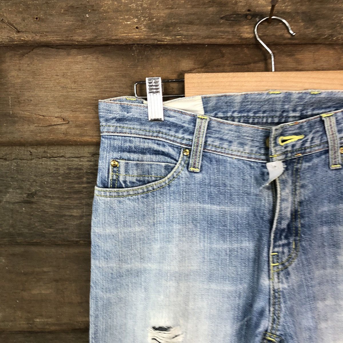 Vintage FR Blue distressed Denim Pants #4608 Size US 29 - 4 Thumbnail