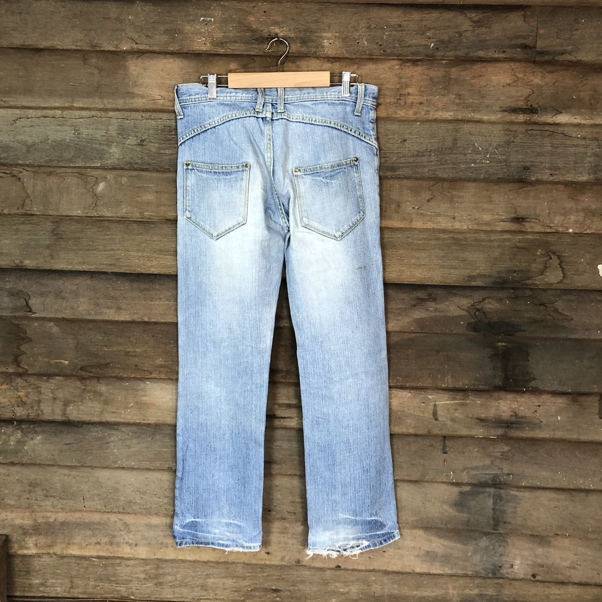Vintage FR Blue distressed Denim Pants #4608 Size US 29 - 10 Thumbnail
