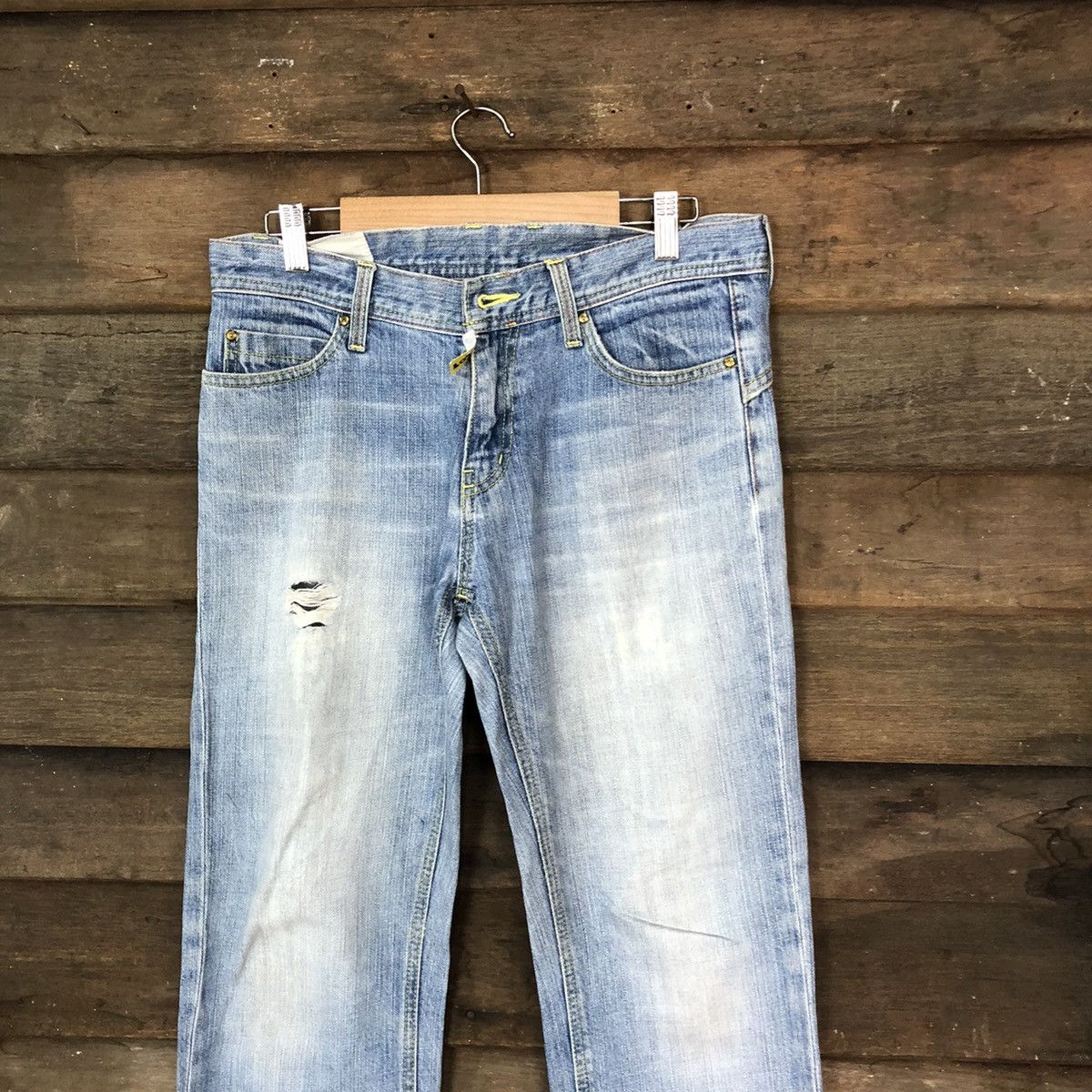 Vintage FR Blue distressed Denim Pants #4608 Size US 29 - 2 Thumbnail