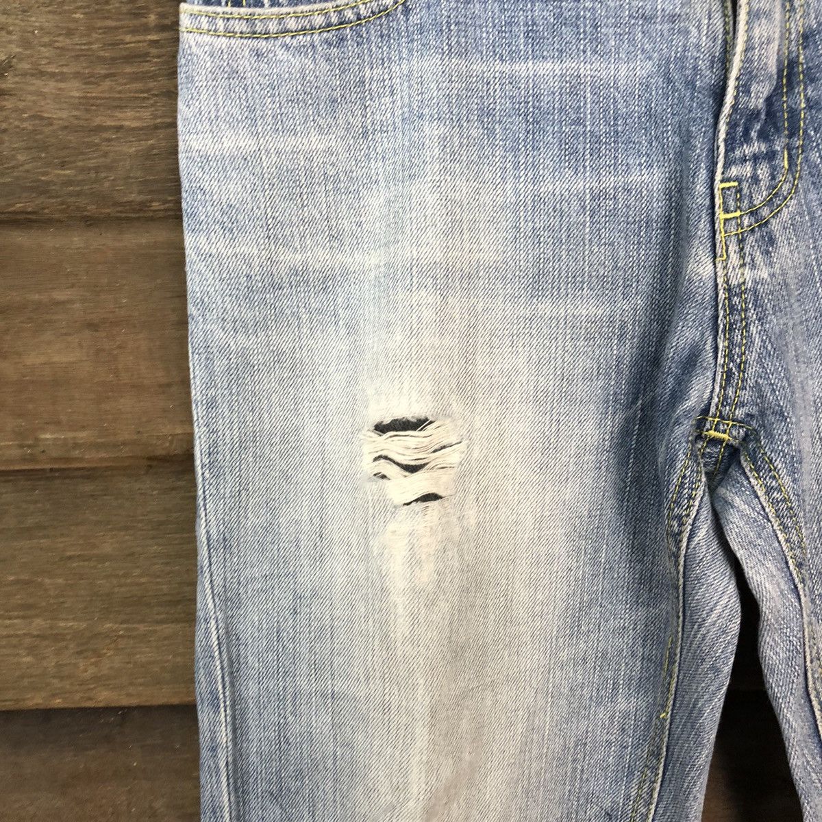 Vintage FR Blue distressed Denim Pants #4608 Size US 29 - 8 Thumbnail