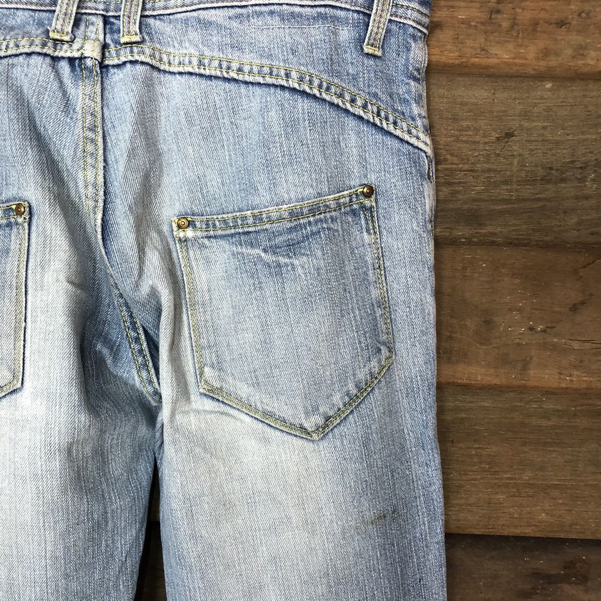 Vintage FR Blue distressed Denim Pants #4608 Size US 29 - 14 Thumbnail