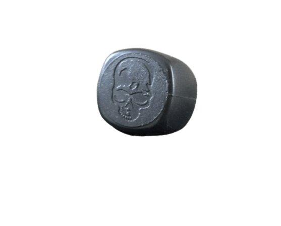 image of Number N Ine Fw05 Number (N)Ine Rubber Skull Ring in Black, Men's