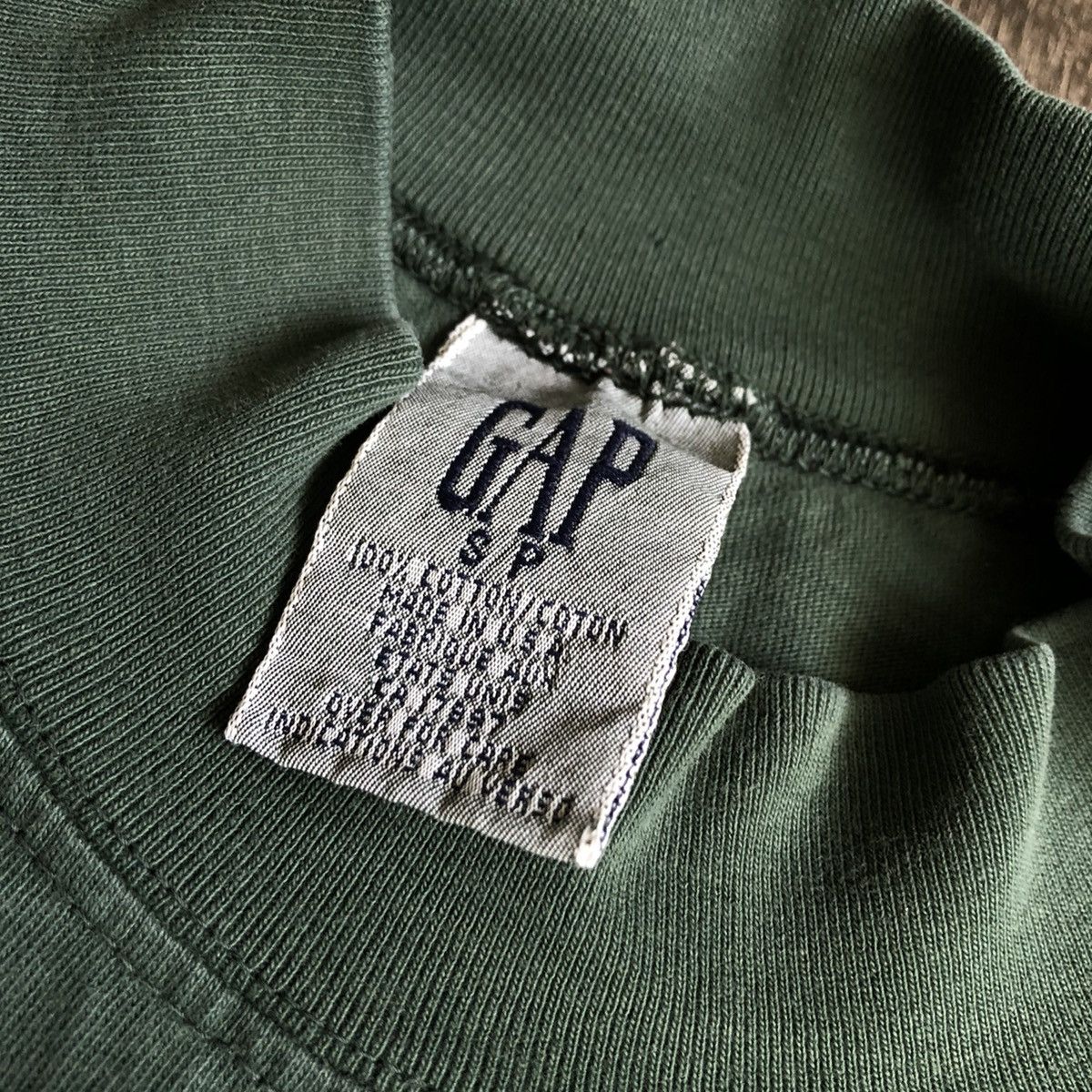 Gap Vintage 1990s GAP Mock Neck Emerald Green Long Sleeve Shirt Size US S / EU 44-46 / 1 - 3 Thumbnail