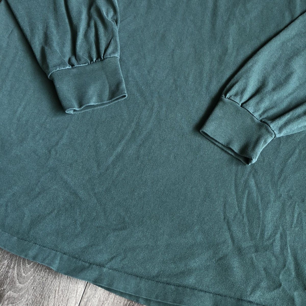 Gap Vintage 1990s GAP Mock Neck Emerald Green Long Sleeve Shirt Size US S / EU 44-46 / 1 - 2 Thumbnail