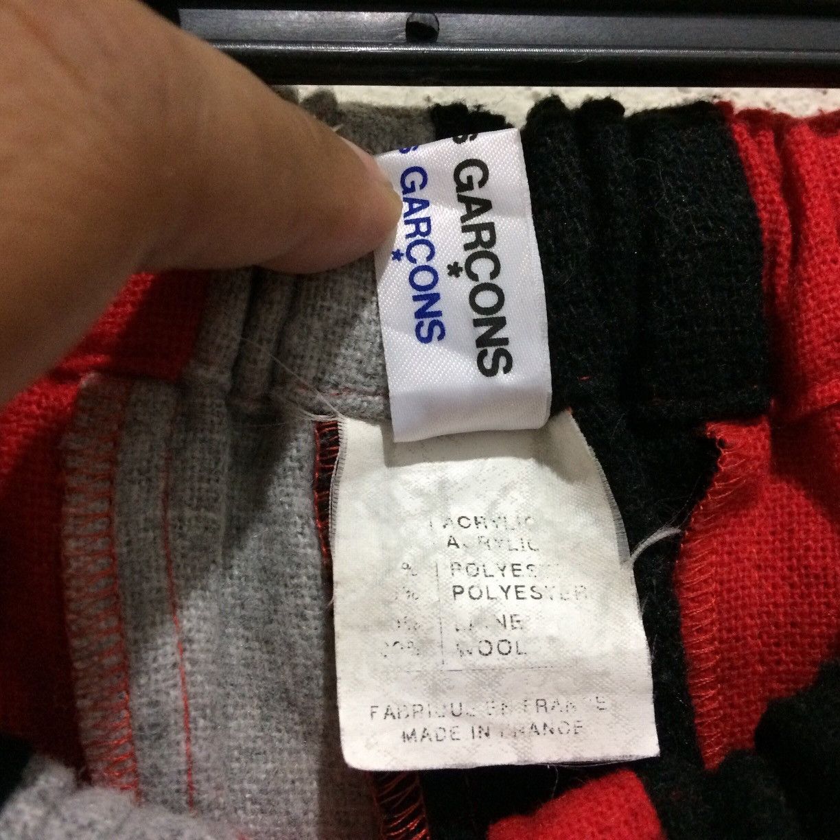 Comme des Garcons Vtg COMME des GARÇONS S.A.S Wool Skirt Made in France Size 31" - 6 Thumbnail