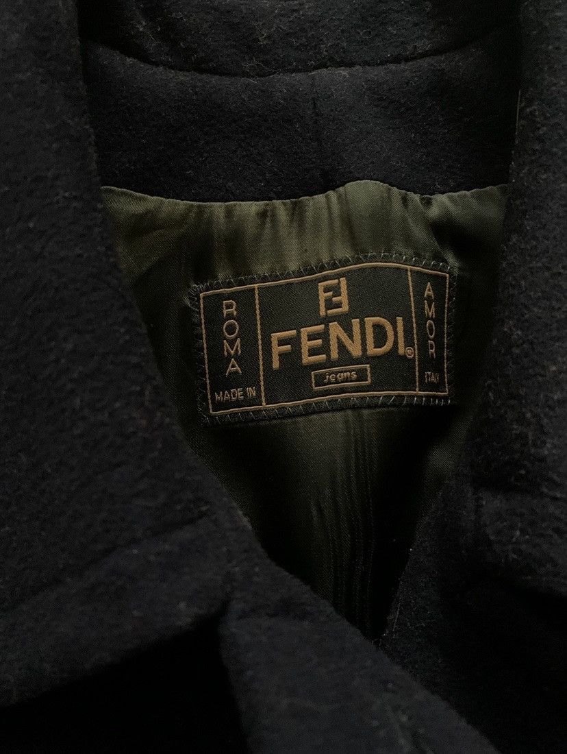 Fendi Fendi Vintage Double Breasted Long Wool Navy Heavy Coat Size M / US 6-8 / IT 42-44 - 5 Thumbnail