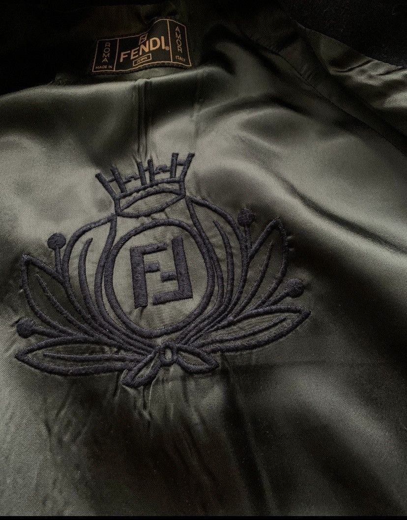 Fendi Fendi Vintage Double Breasted Long Wool Navy Heavy Coat Size M / US 6-8 / IT 42-44 - 10 Thumbnail