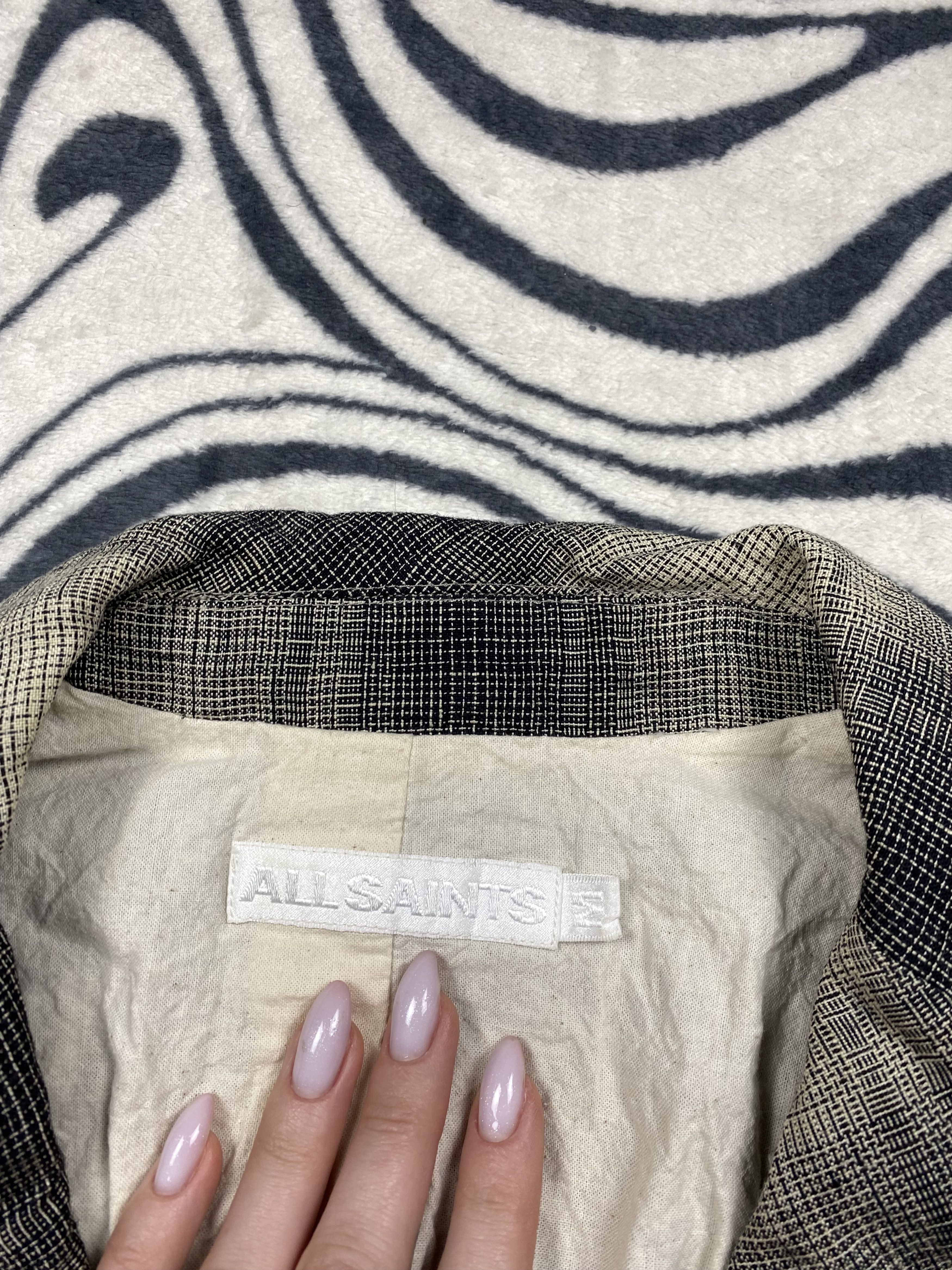 Allsaints × Vintage AllSaints WMNS Linen Blazer Jacket Ladies Size M / US 6-8 / IT 42-44 - 4 Thumbnail