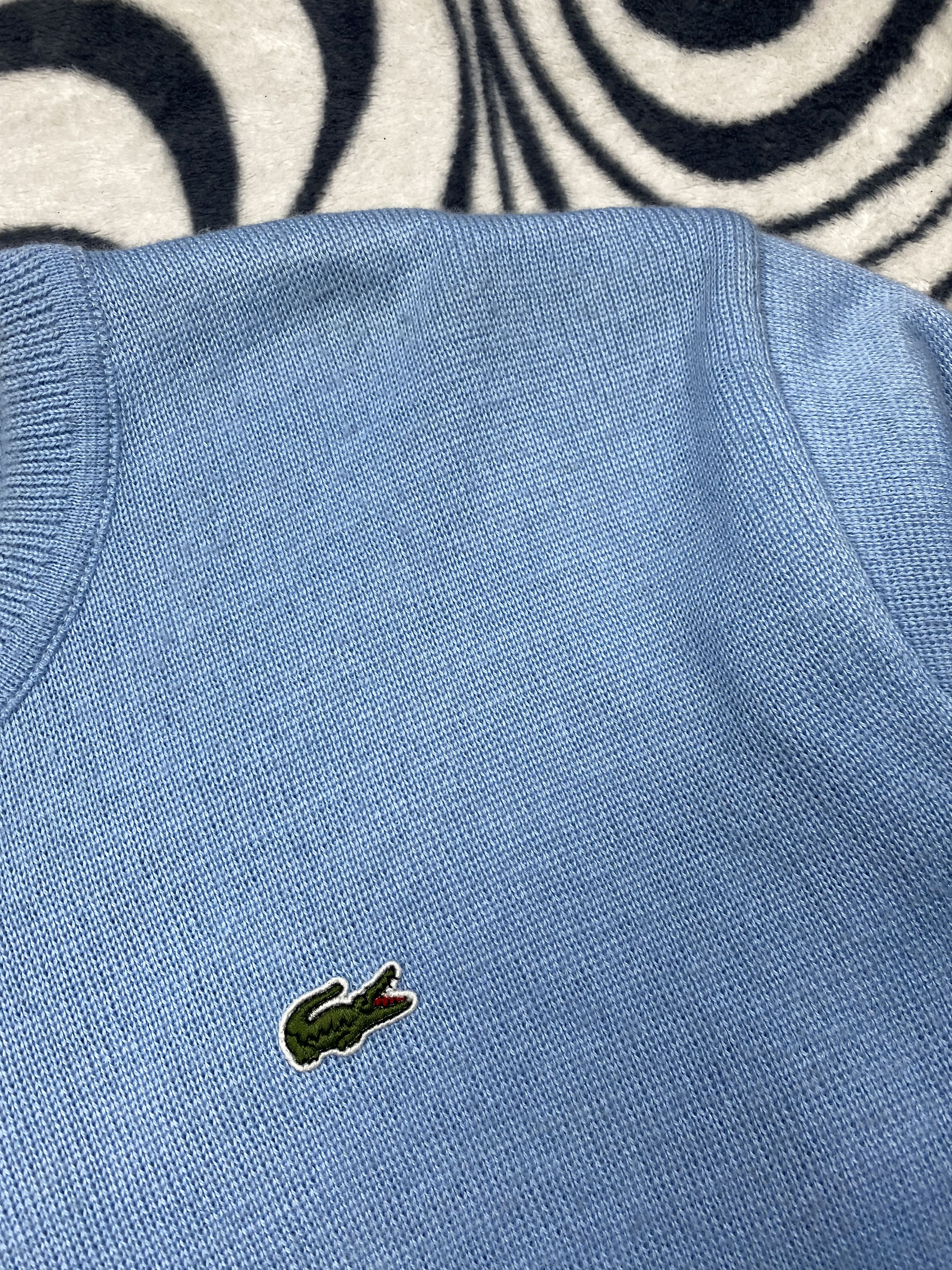 Lacoste × Vintage Lacoste Vintage Mens Wool Knit Sweater Knitwear Size US L / EU 52-54 / 3 - 3 Thumbnail