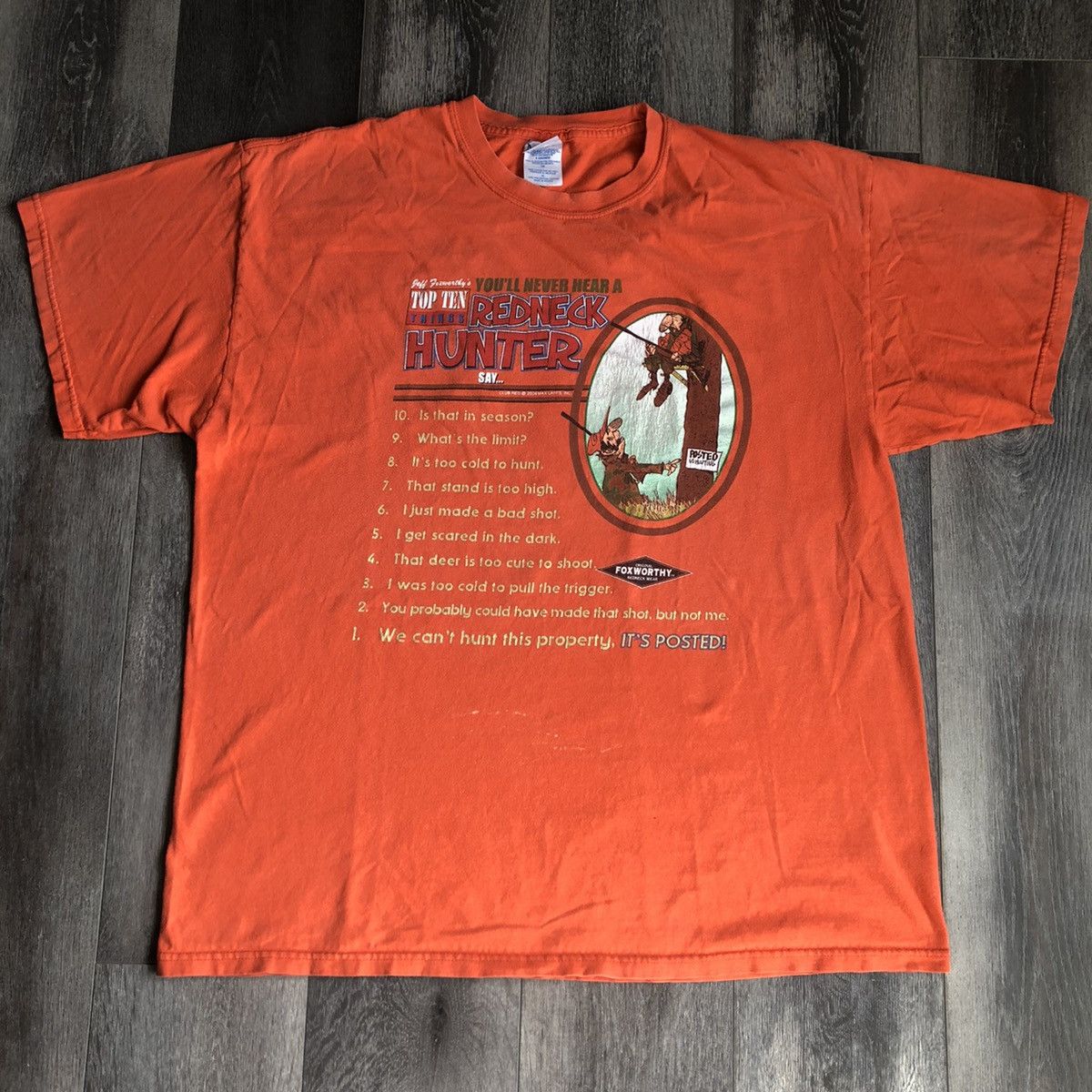 Vintage Vintage Y2K Things a Redneck Hunter Will Never Say Logo Tee Size US XL / EU 56 / 4 - 2 Thumbnail