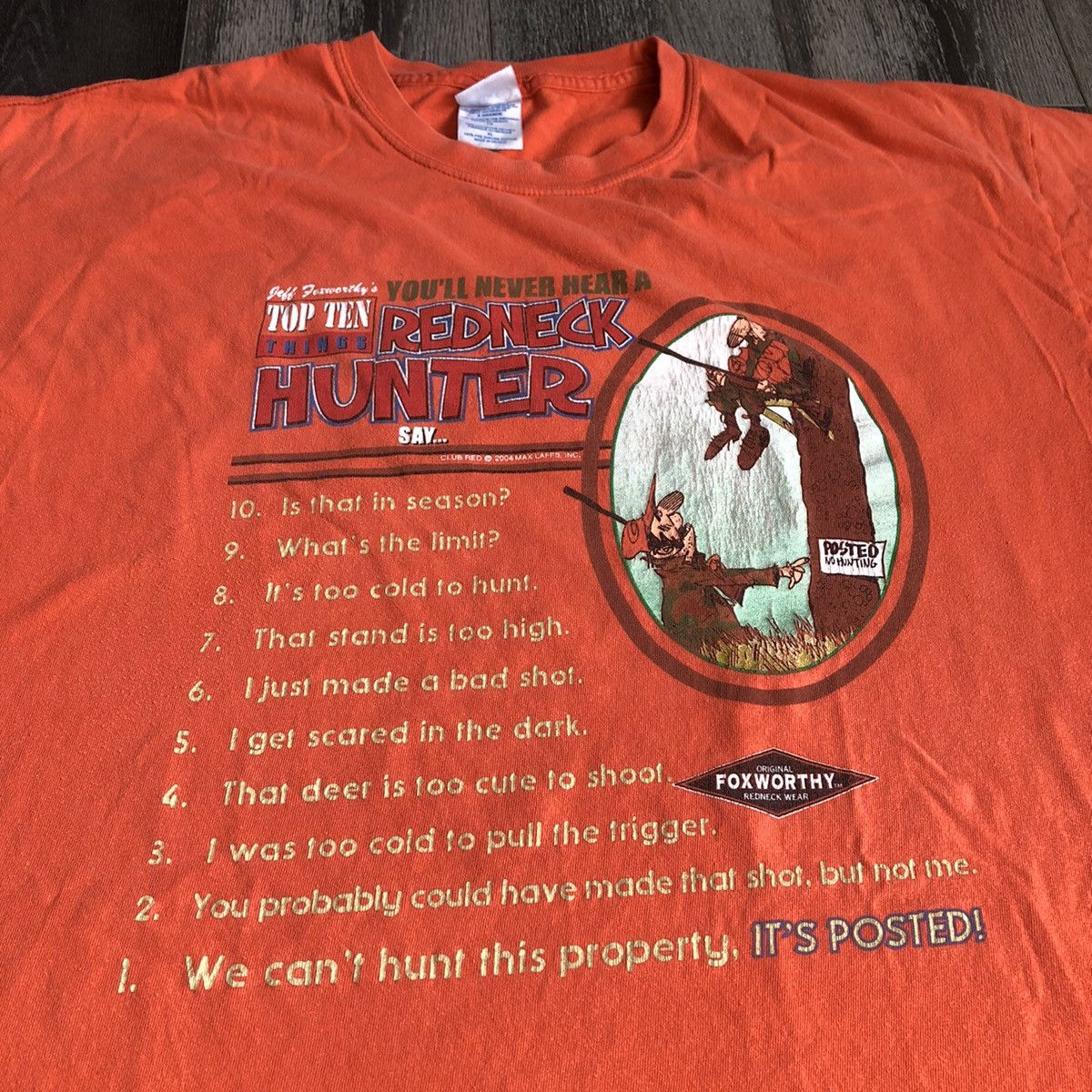 Vintage Vintage Y2K Things a Redneck Hunter Will Never Say Logo Tee Size US XL / EU 56 / 4 - 1 Thumbnail