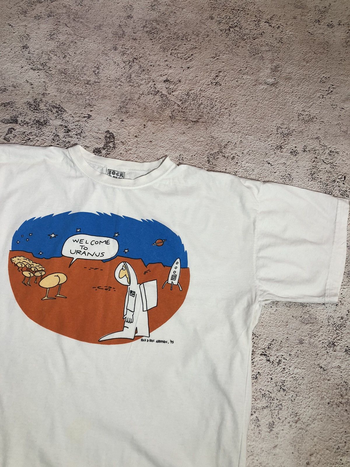 Vintage Crazy Vintage Tee “ Welcome to Uranus “ Size US XL / EU 56 / 4 - 4 Thumbnail
