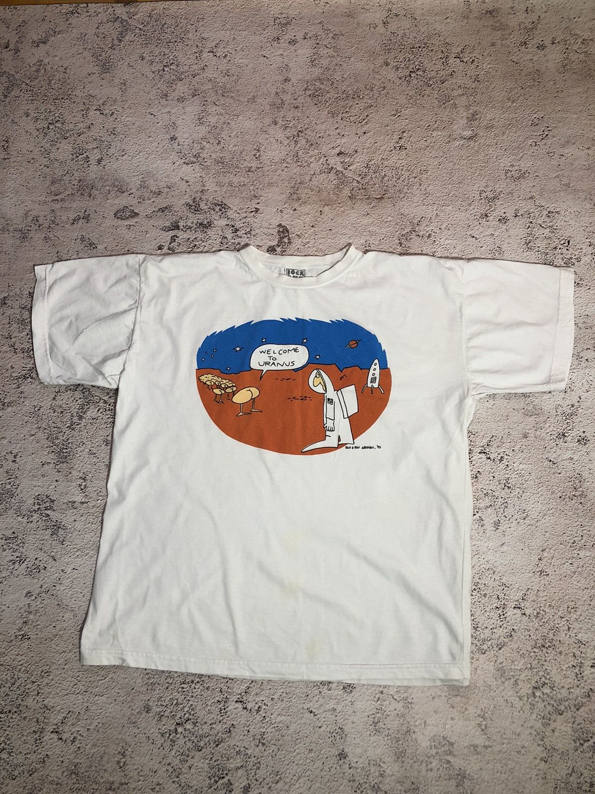 Vintage Crazy Vintage Tee “ Welcome to Uranus “ Size US XL / EU 56 / 4 - 2 Thumbnail